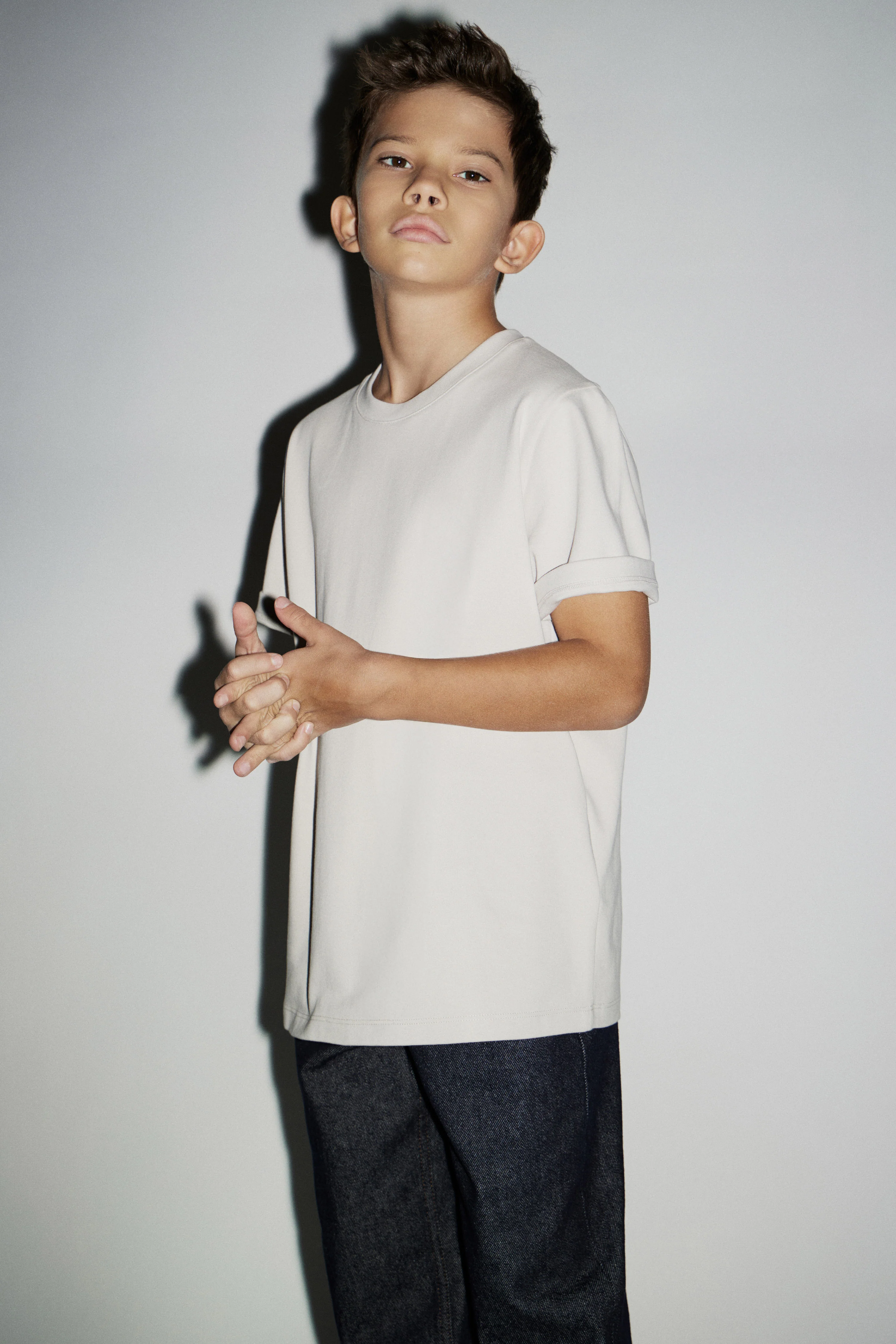 BASIC COTTON BLEND T-SHIRT