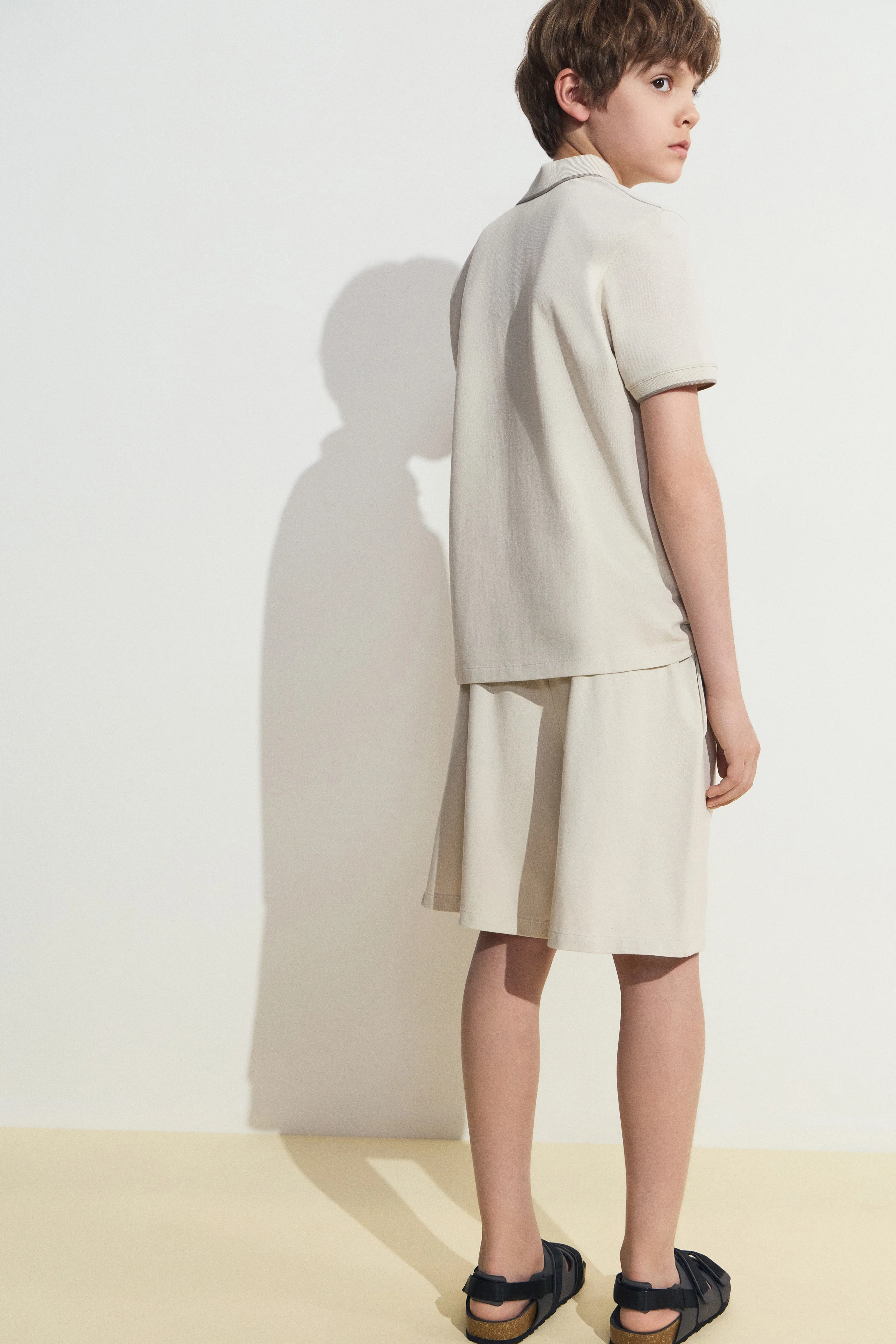 BASIC COTTON PIQUÉ SHORTS - Image 4