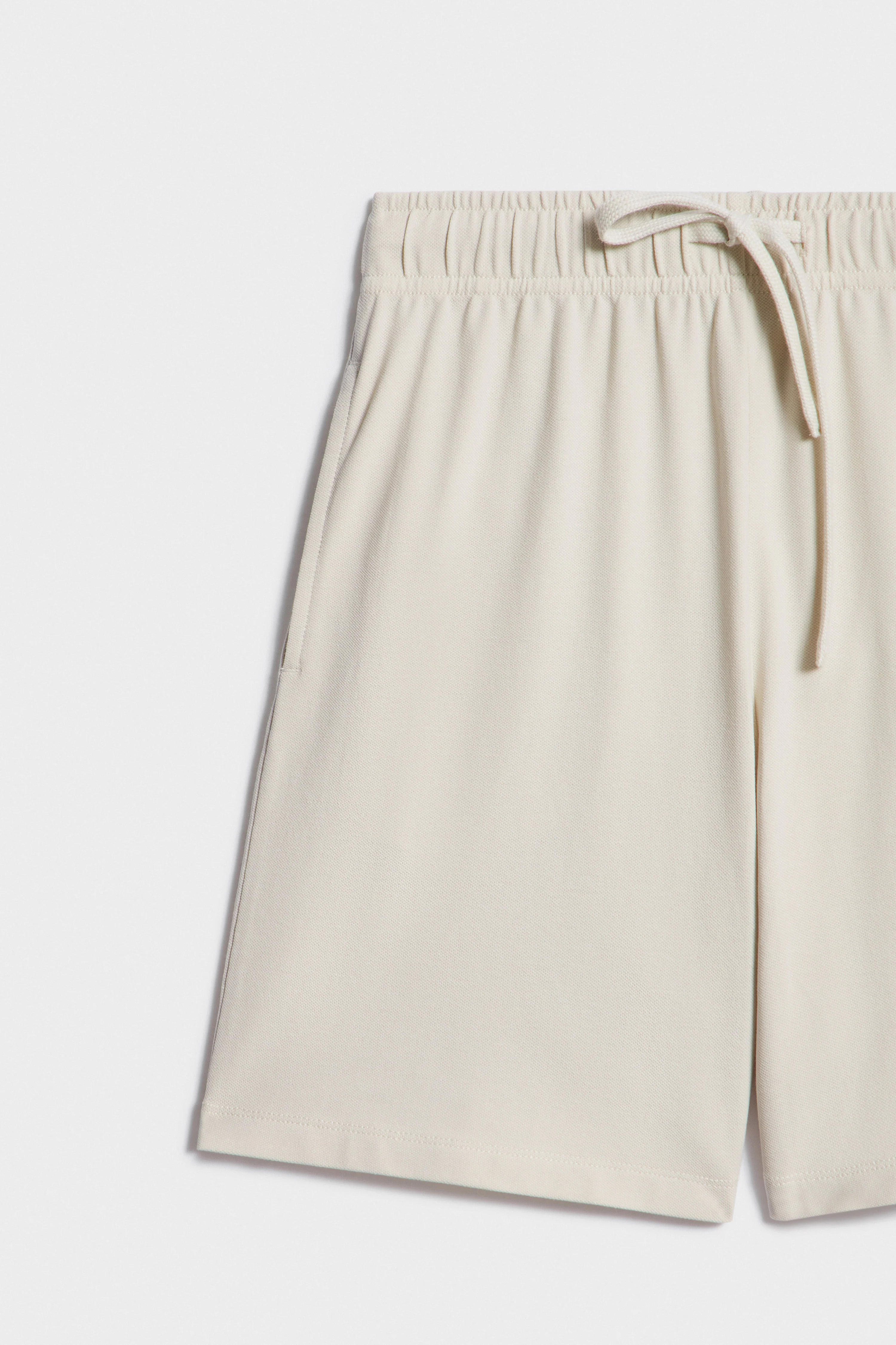 BASIC COTTON PIQUÉ SHORTS - Image 7