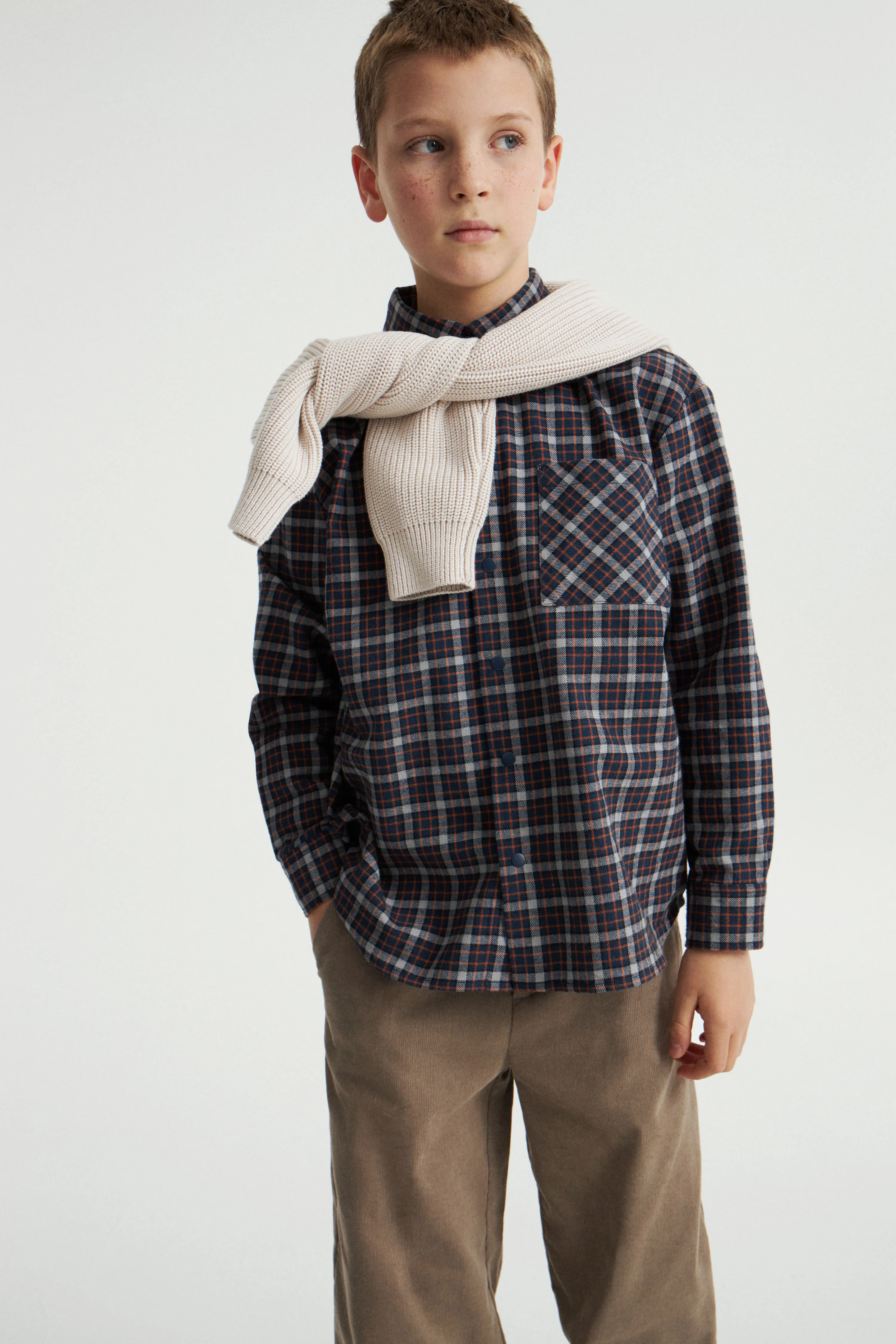 CHECKED COTTON FLANNEL SHIRT - Image 2