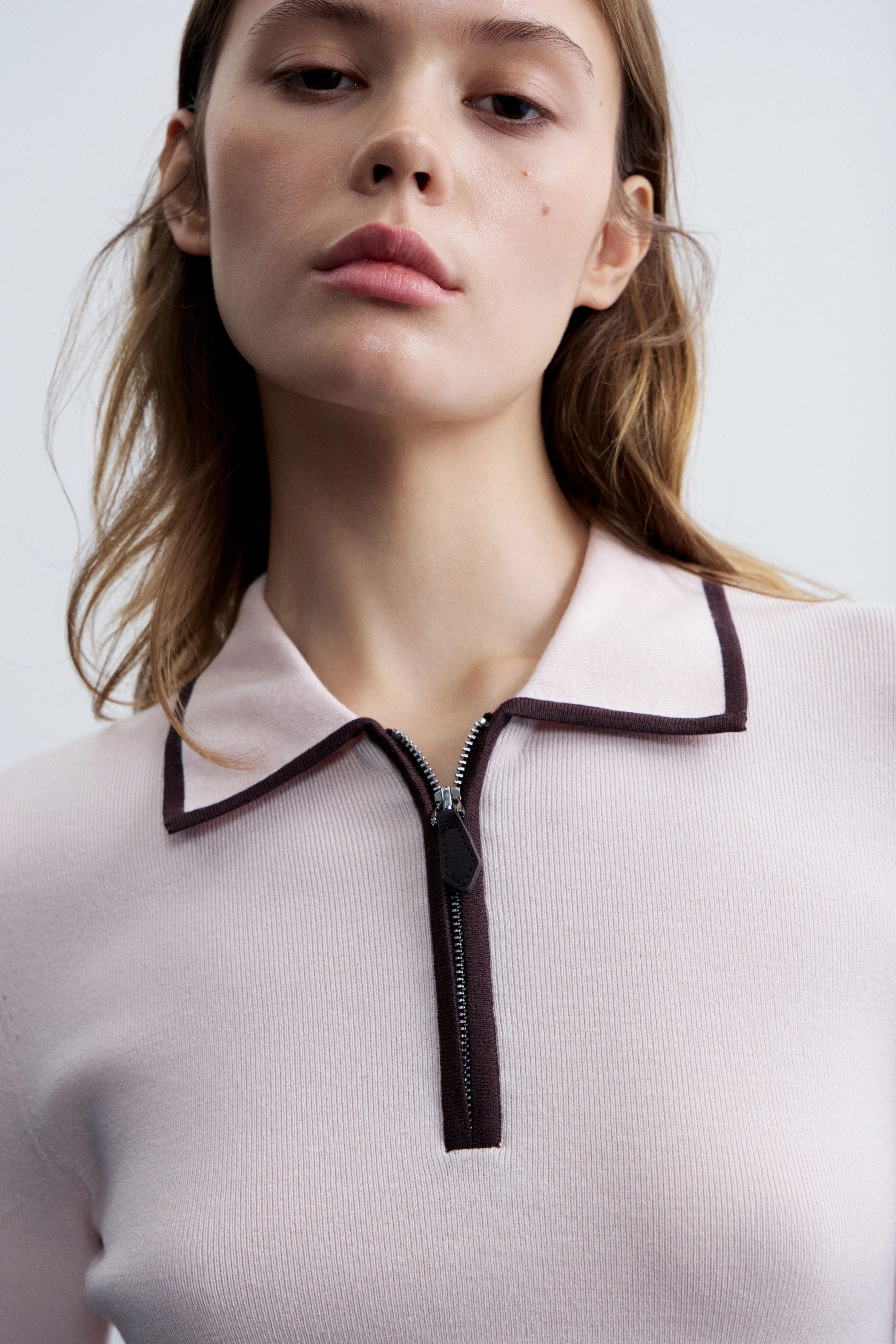 CONTRAST KNIT POLO JUMPER - Image 2