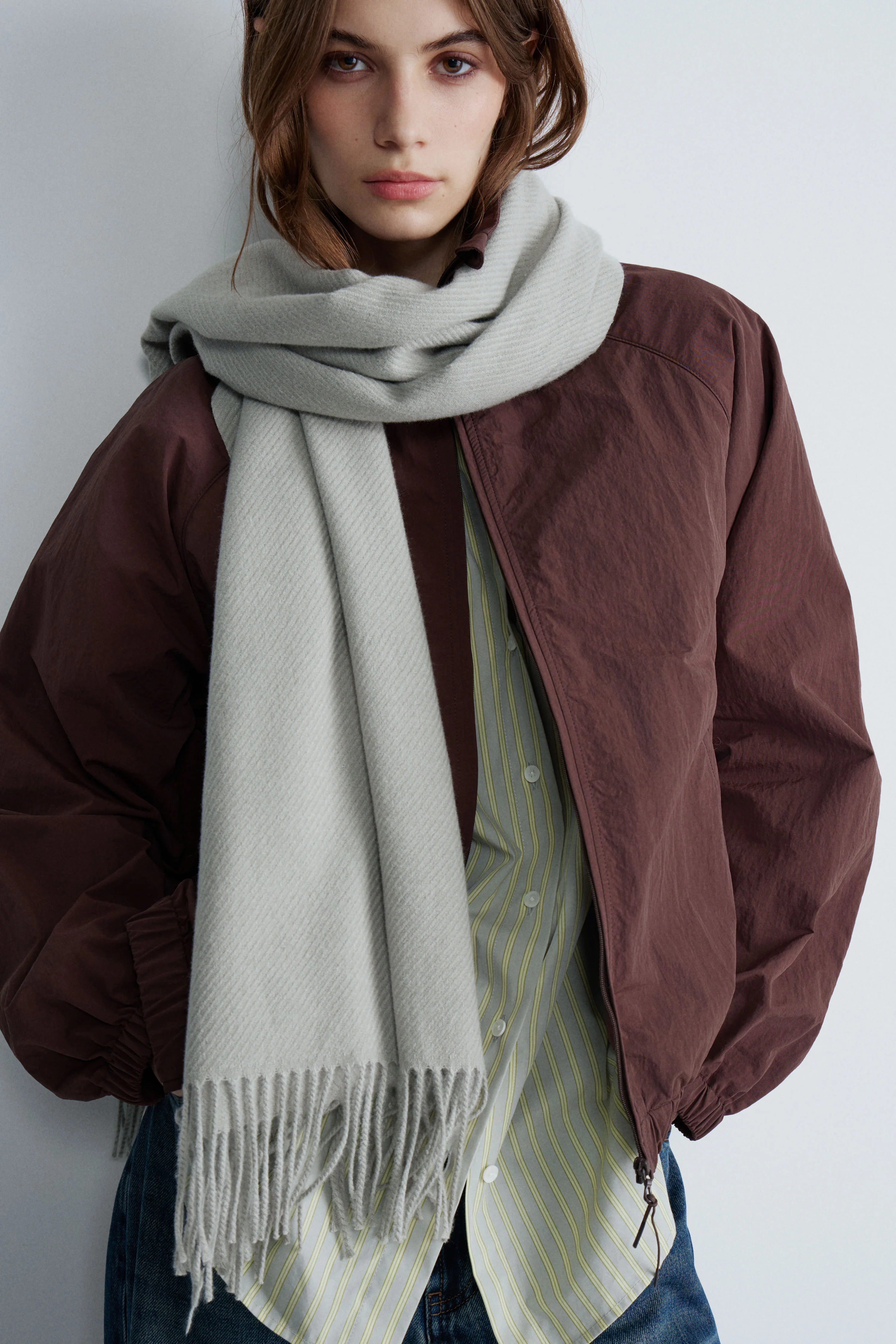 COZY FRINGED SCARF