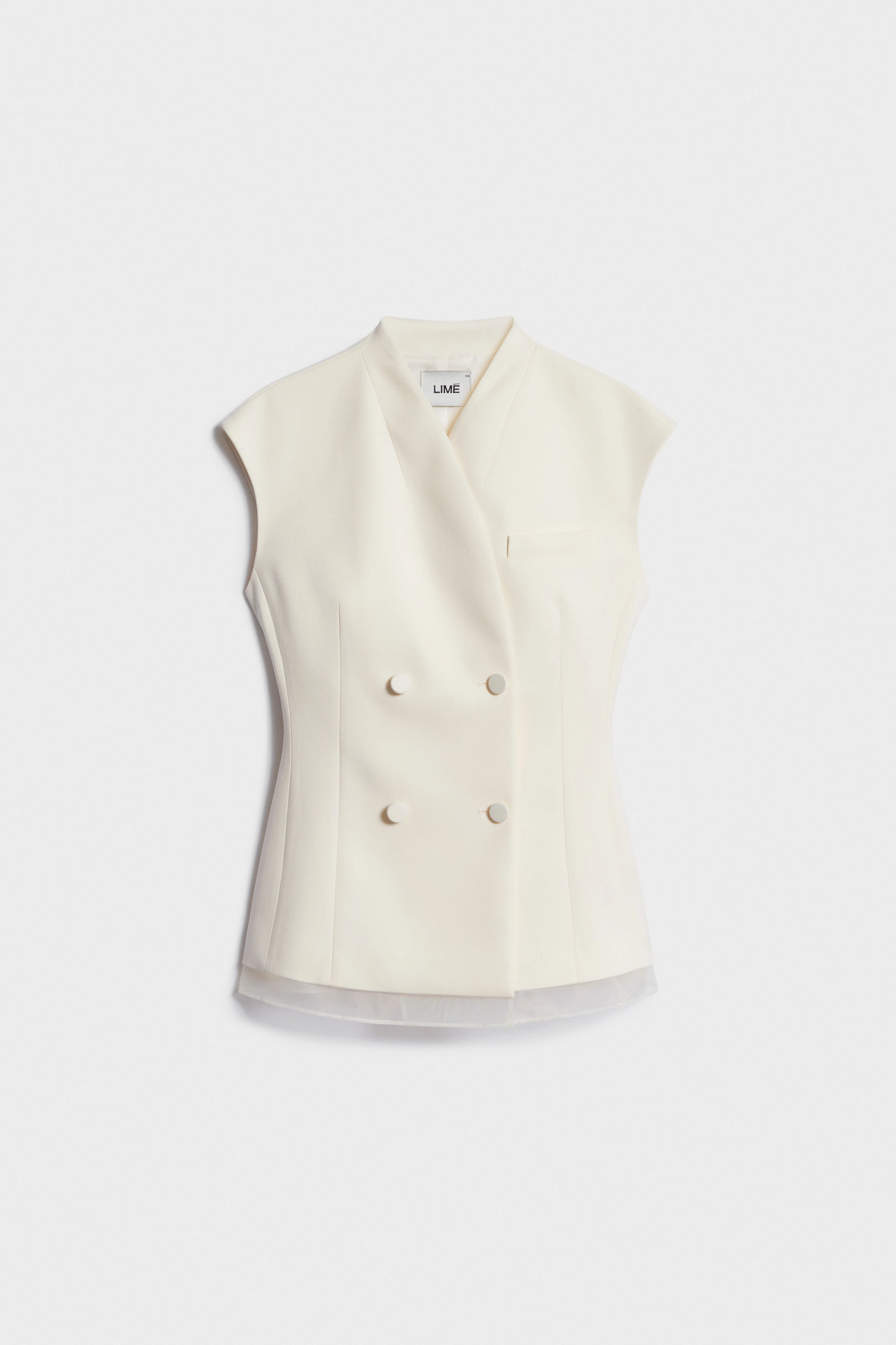 DOUBLE-LAYERED SHOULDER-PAD WAISTCOAT - Image 4