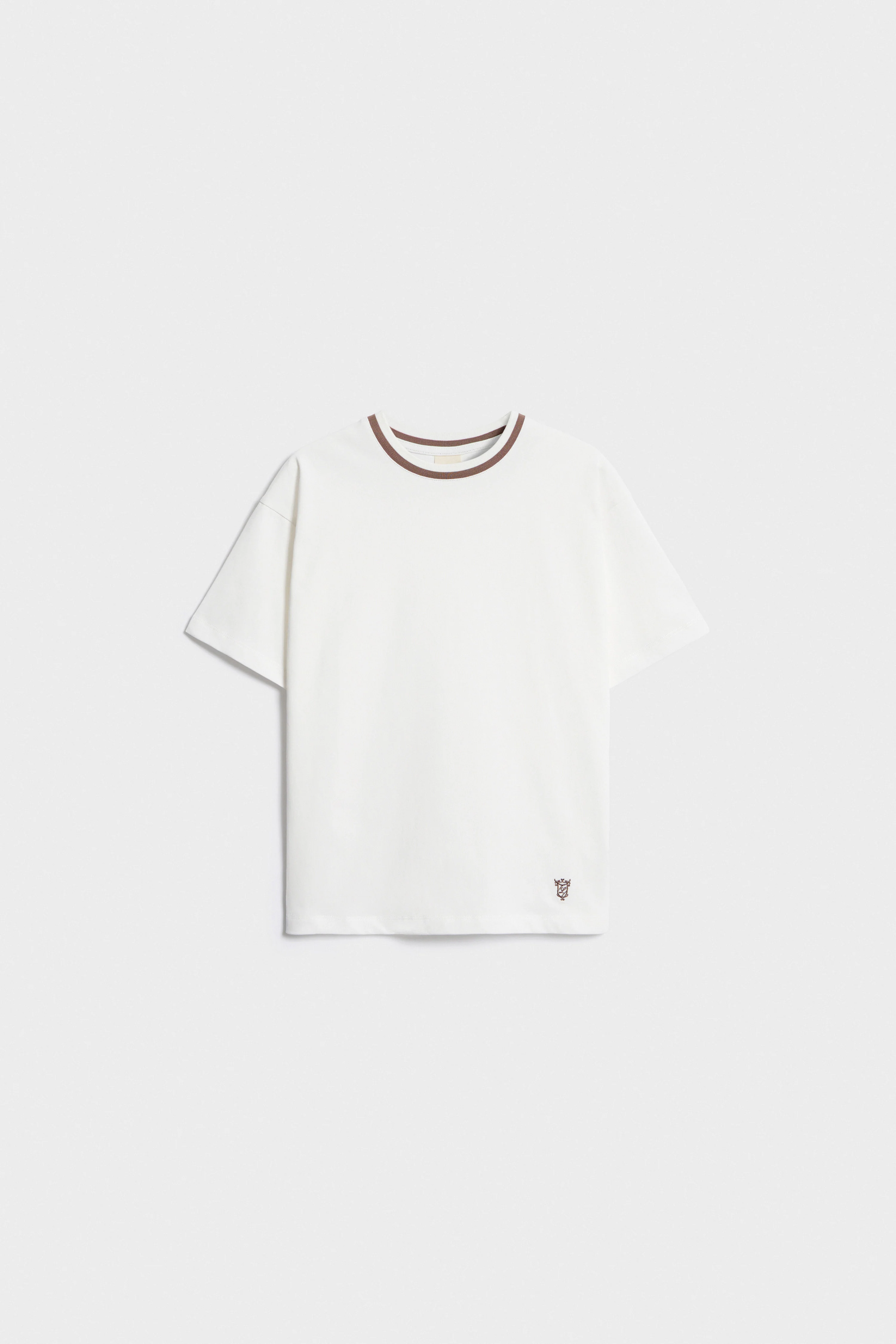 EMBROIDERED-DETAIL COTTON T-SHIRT
