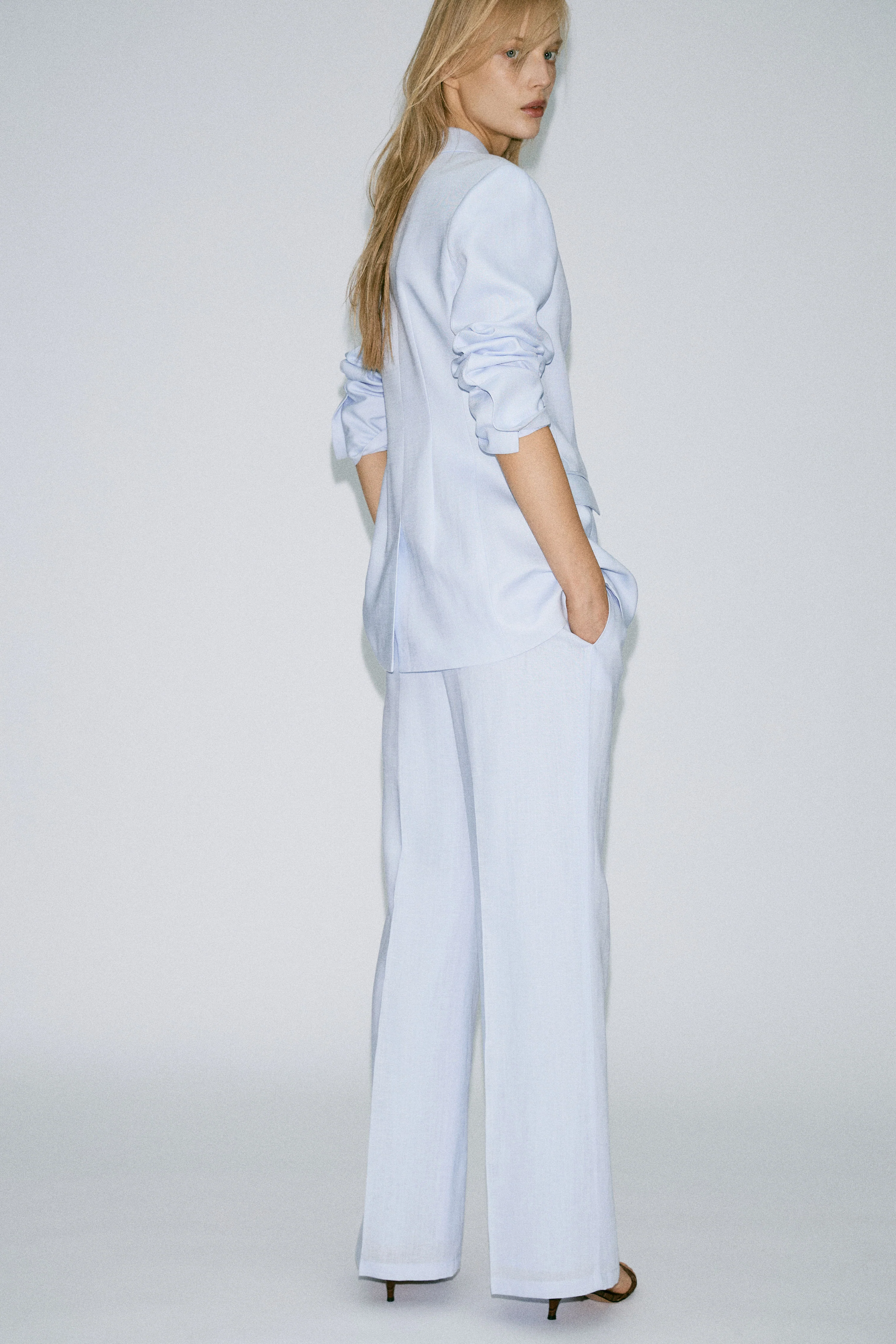 FLARE-FIT LYOCELL-LINEN TROUSERS - Image 4