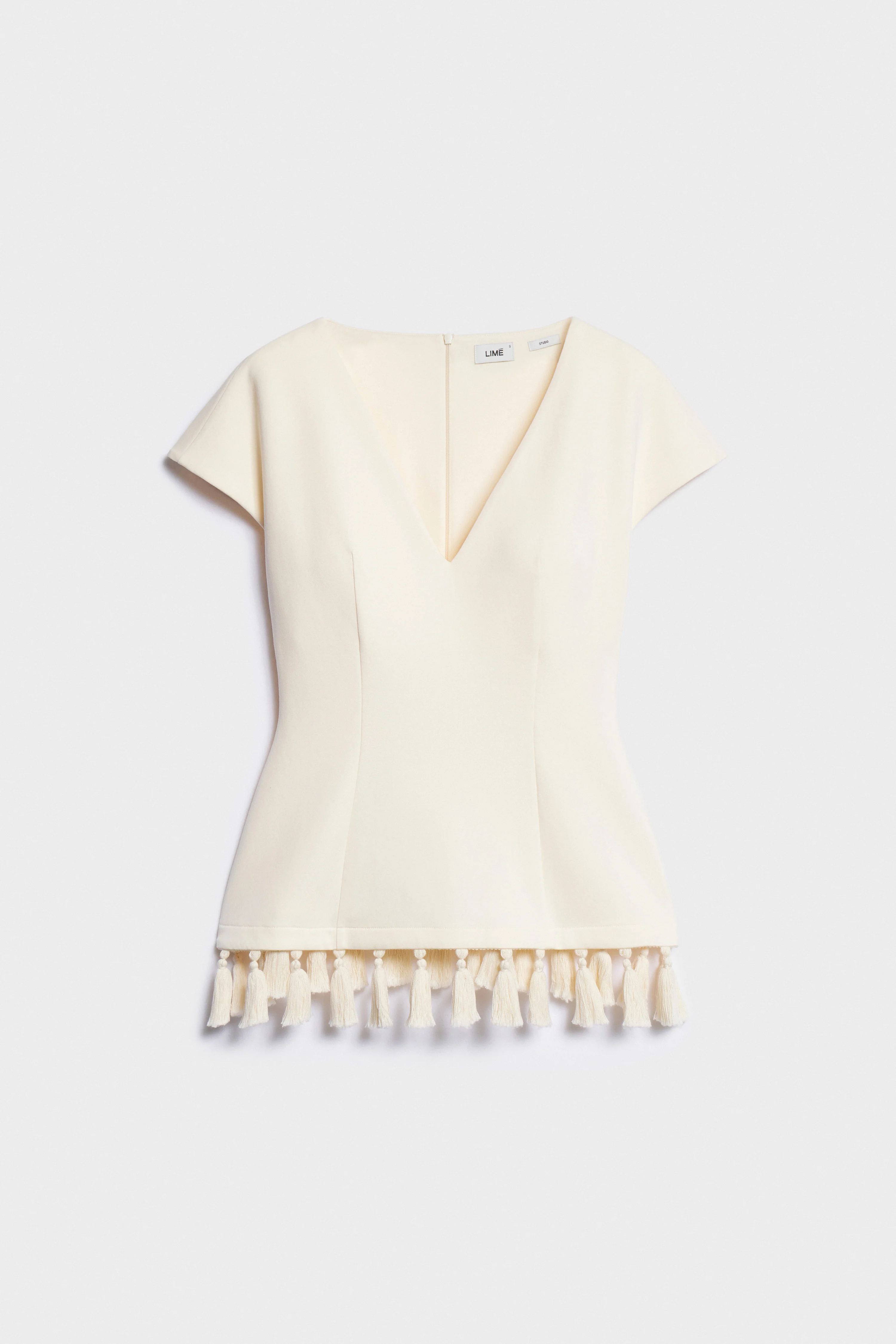 FRINGED COTTON-BLEND TOP - Image 5