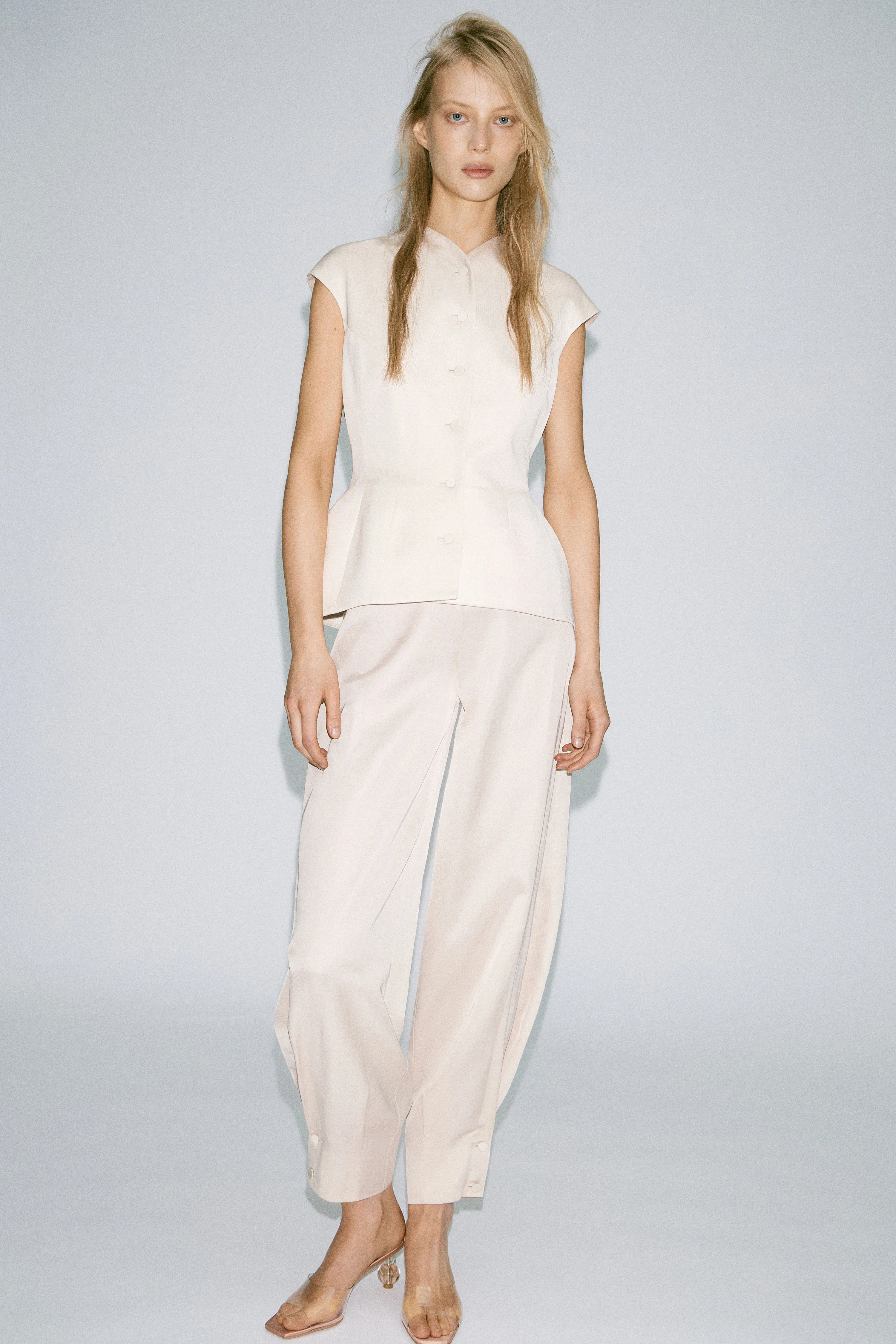 HOURGLASS VISCOSE-LINEN TOP - Image 2