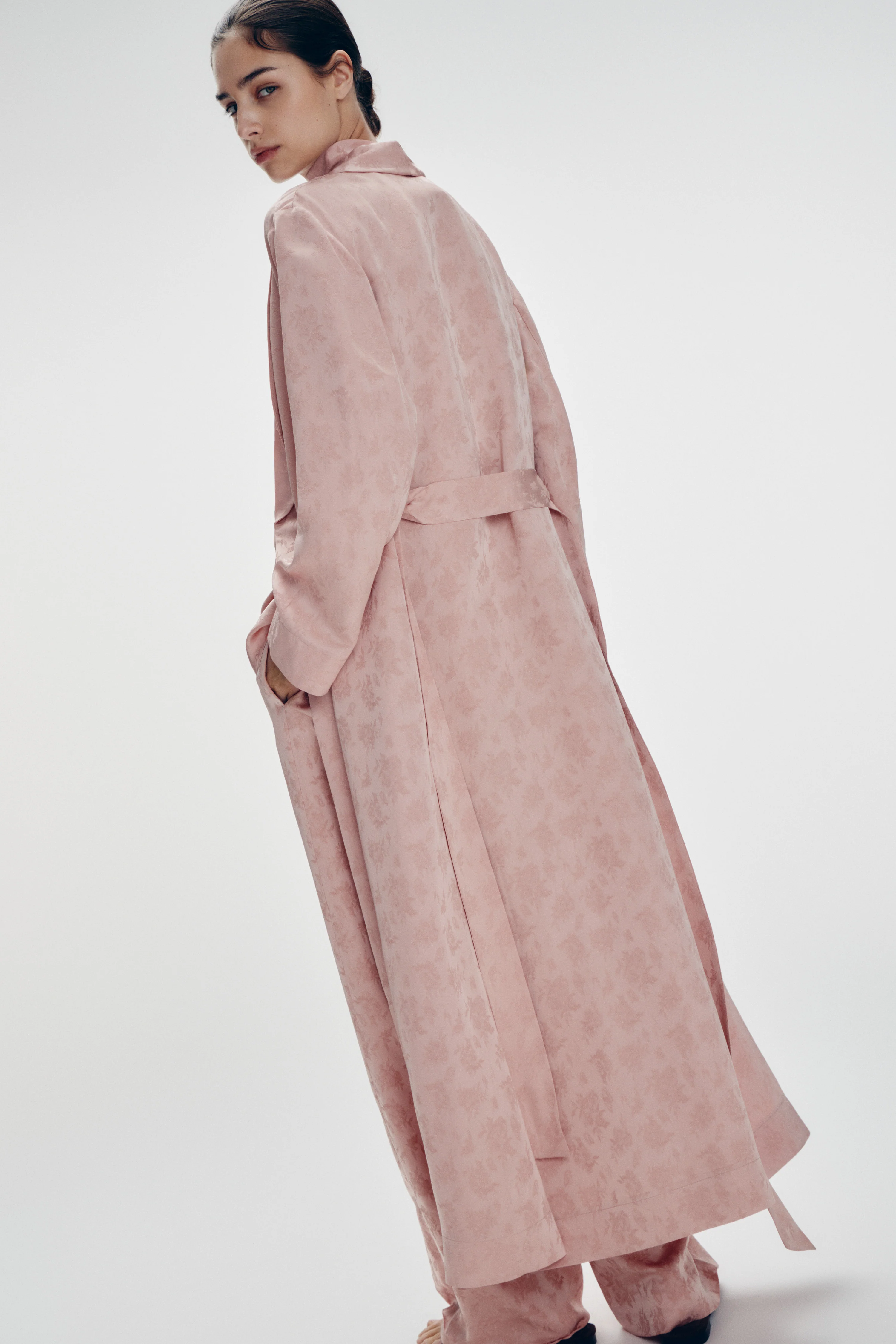 JACQUARD-WEAVE MAXI KIMONO - Image 3