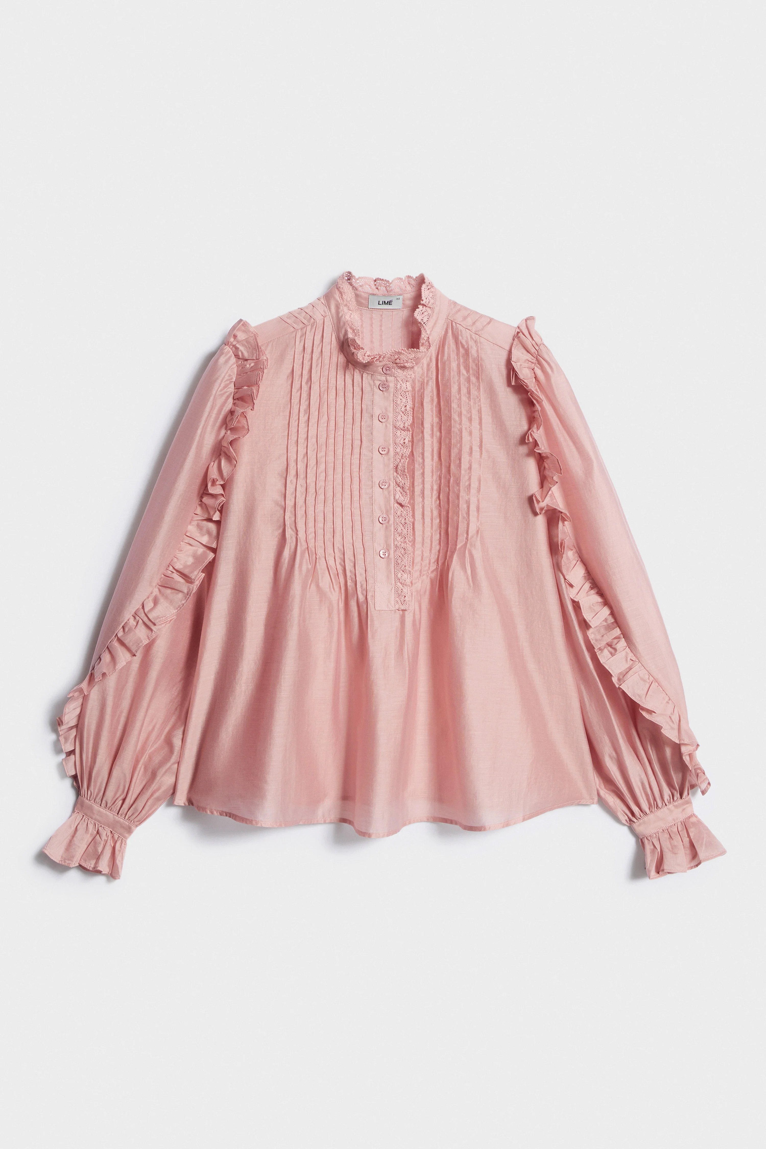 LACE-TRIMMED LYOCELL BLOUSE - Image 5