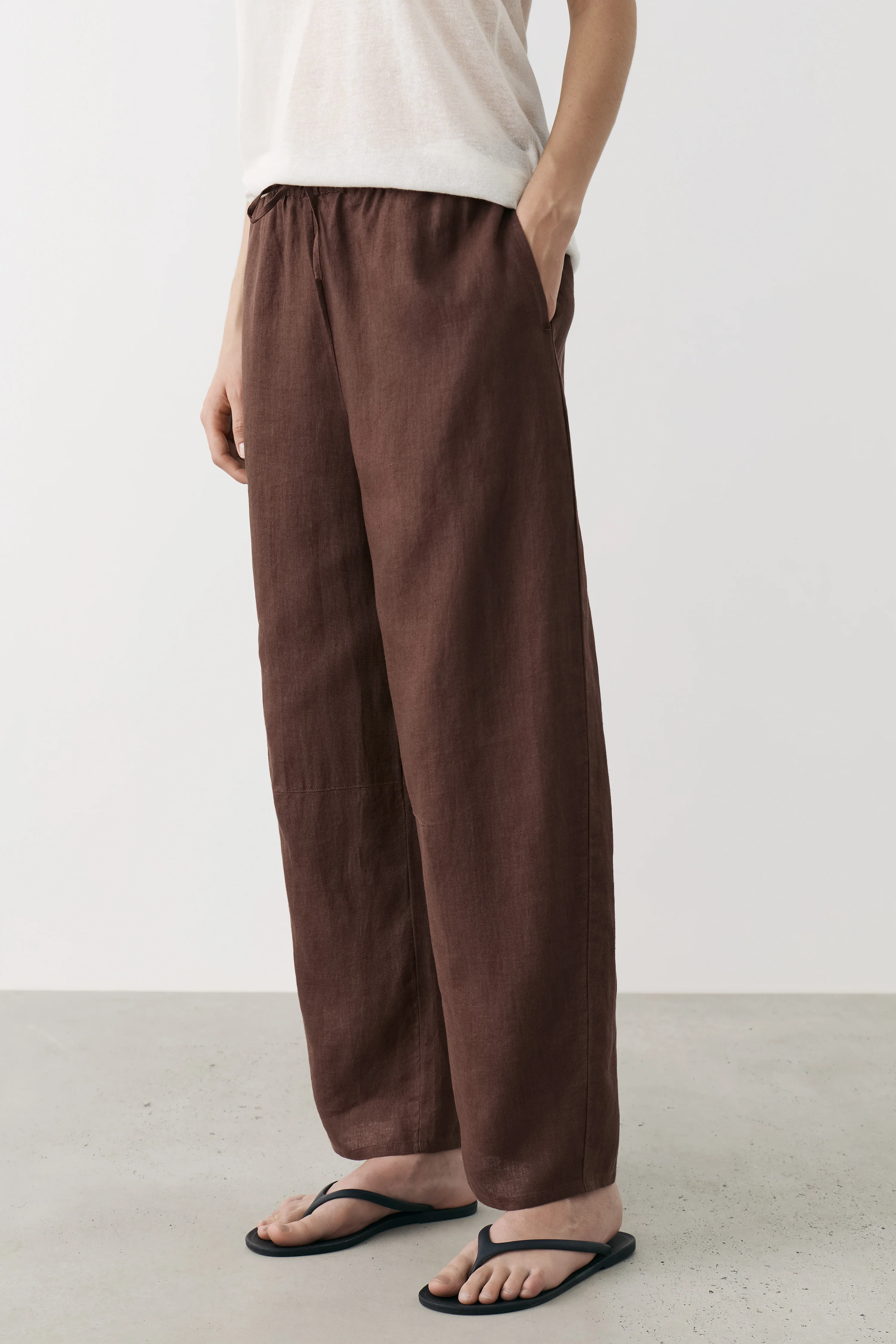 LINEN BAGGY TROUSERS - Image 3