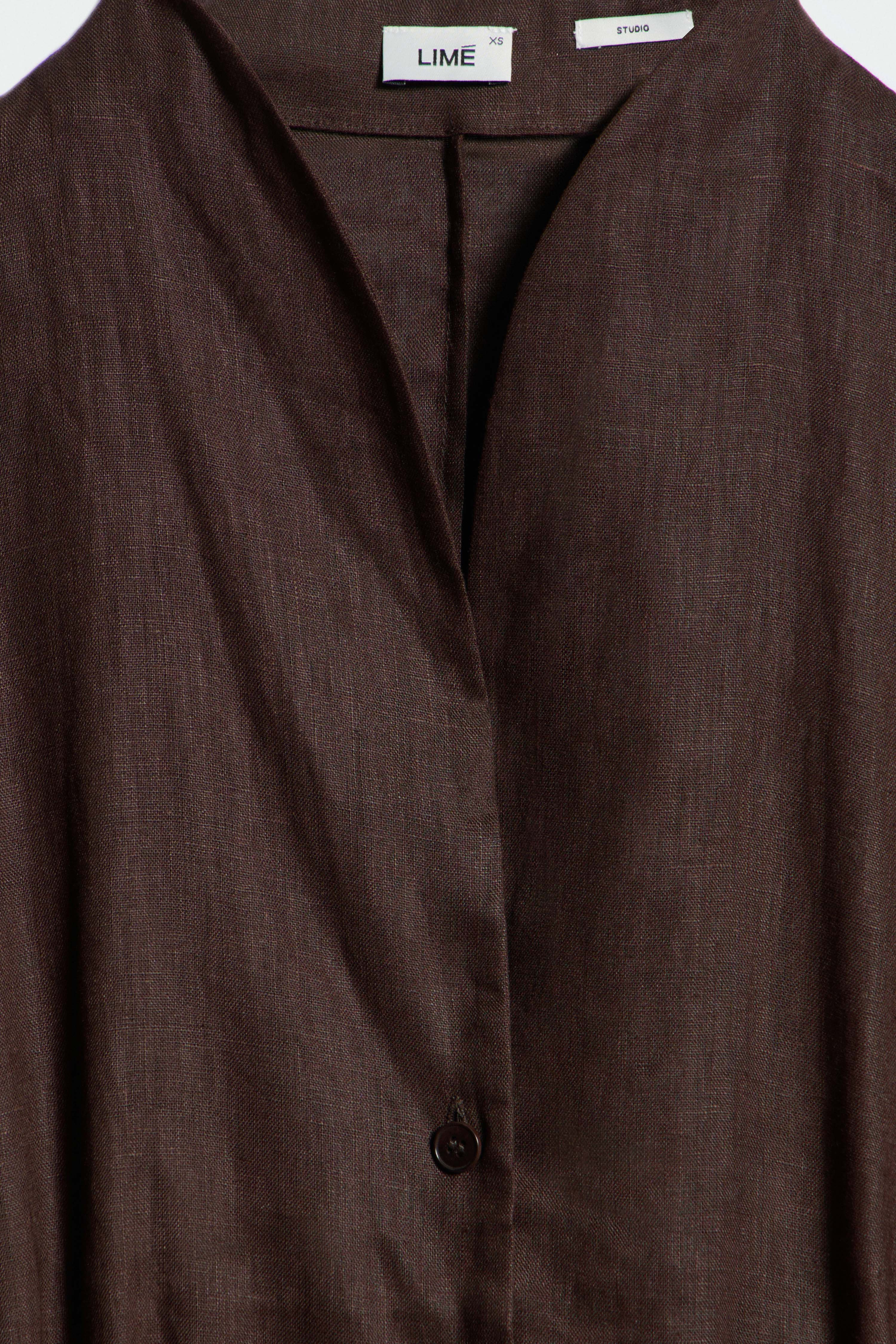 LINEN DRAWSTRING BLOUSE - Image 7