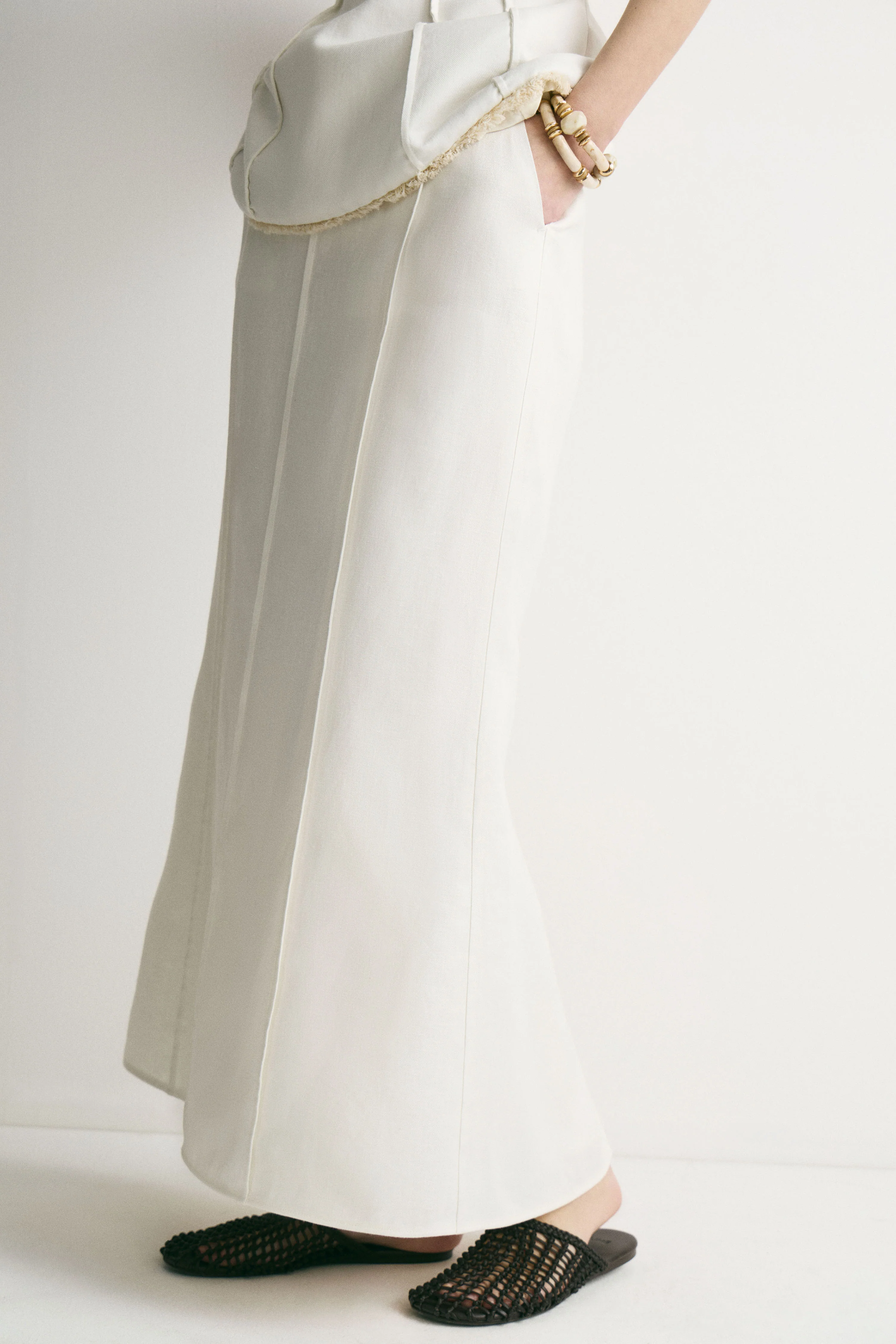 LONG LINEN SKIRT - Image 2