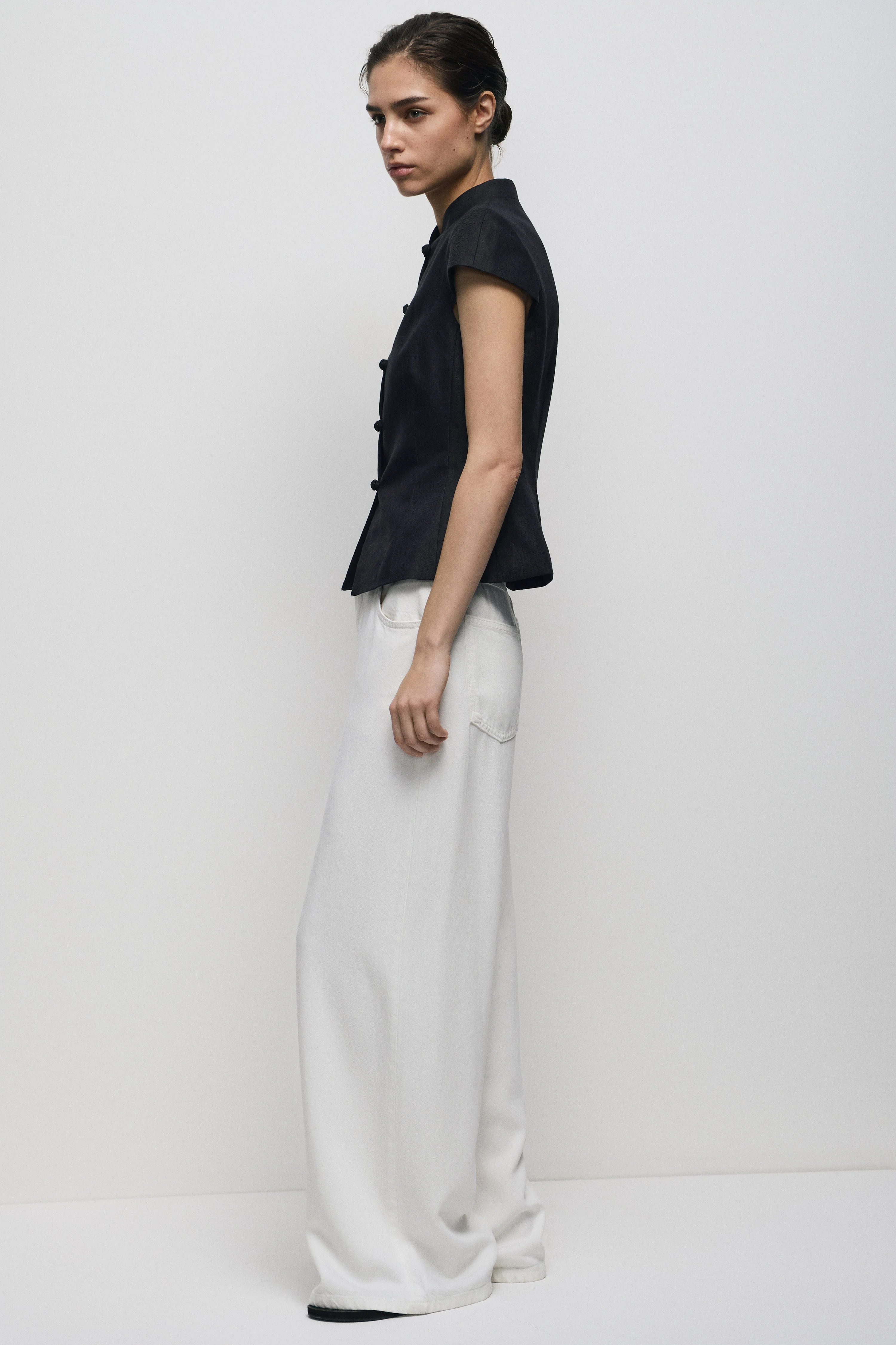 ORIENTAL-LOOK LINEN-BLEND BLAZER - Image 2
