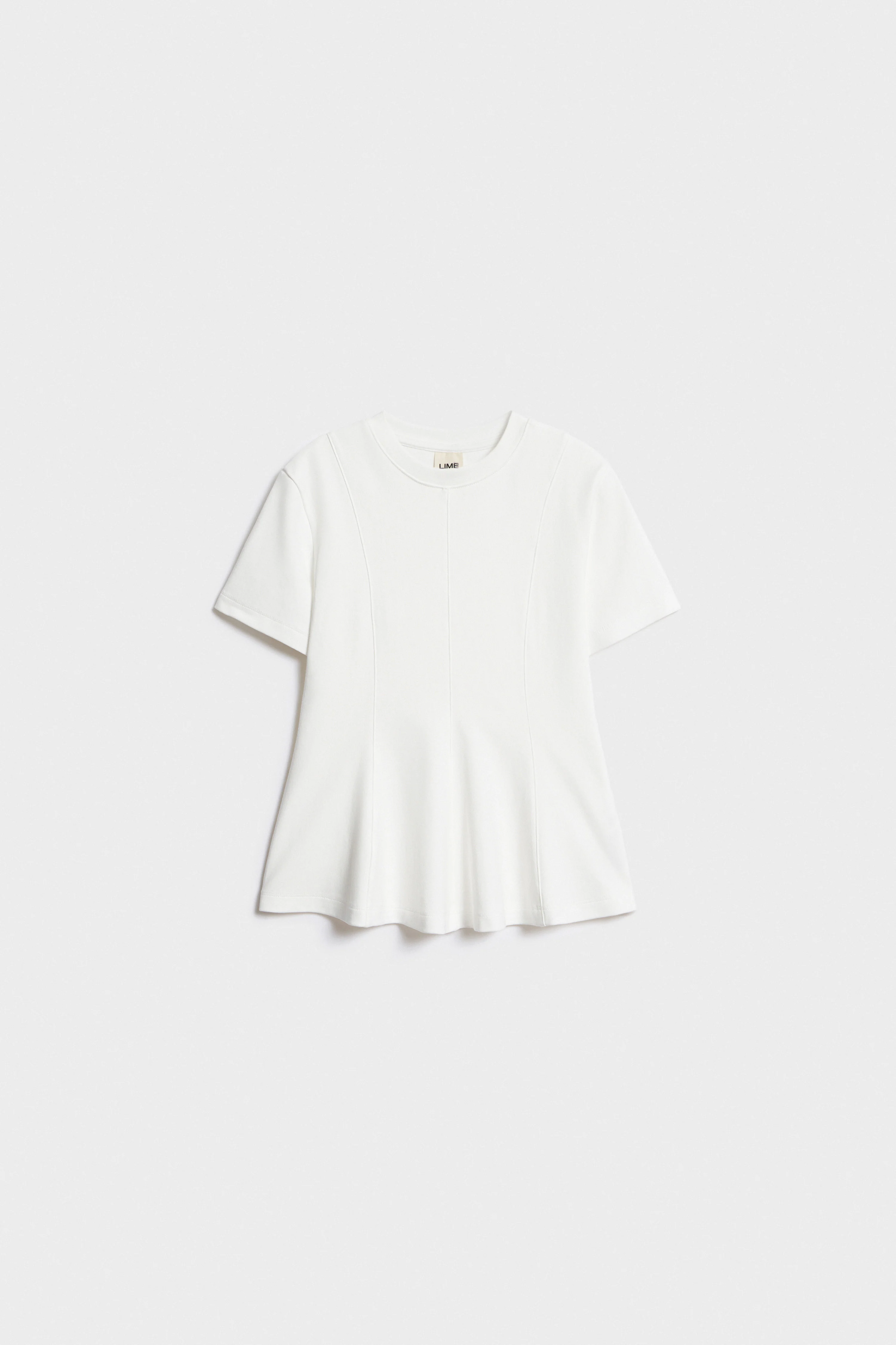 PEPLUM-HEM COTTON T-SHIRT - Image 3