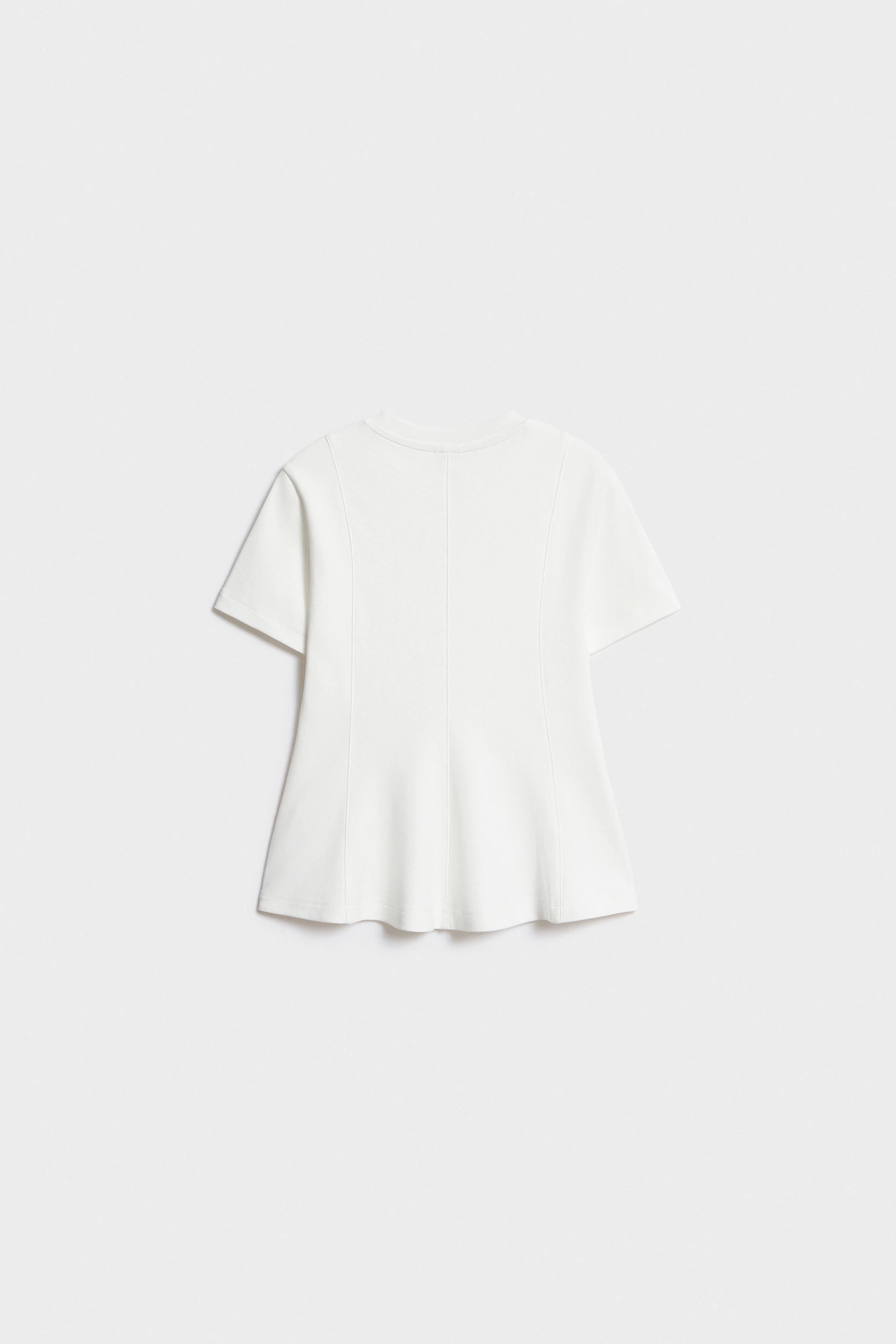 PEPLUM-HEM COTTON T-SHIRT - Image 4