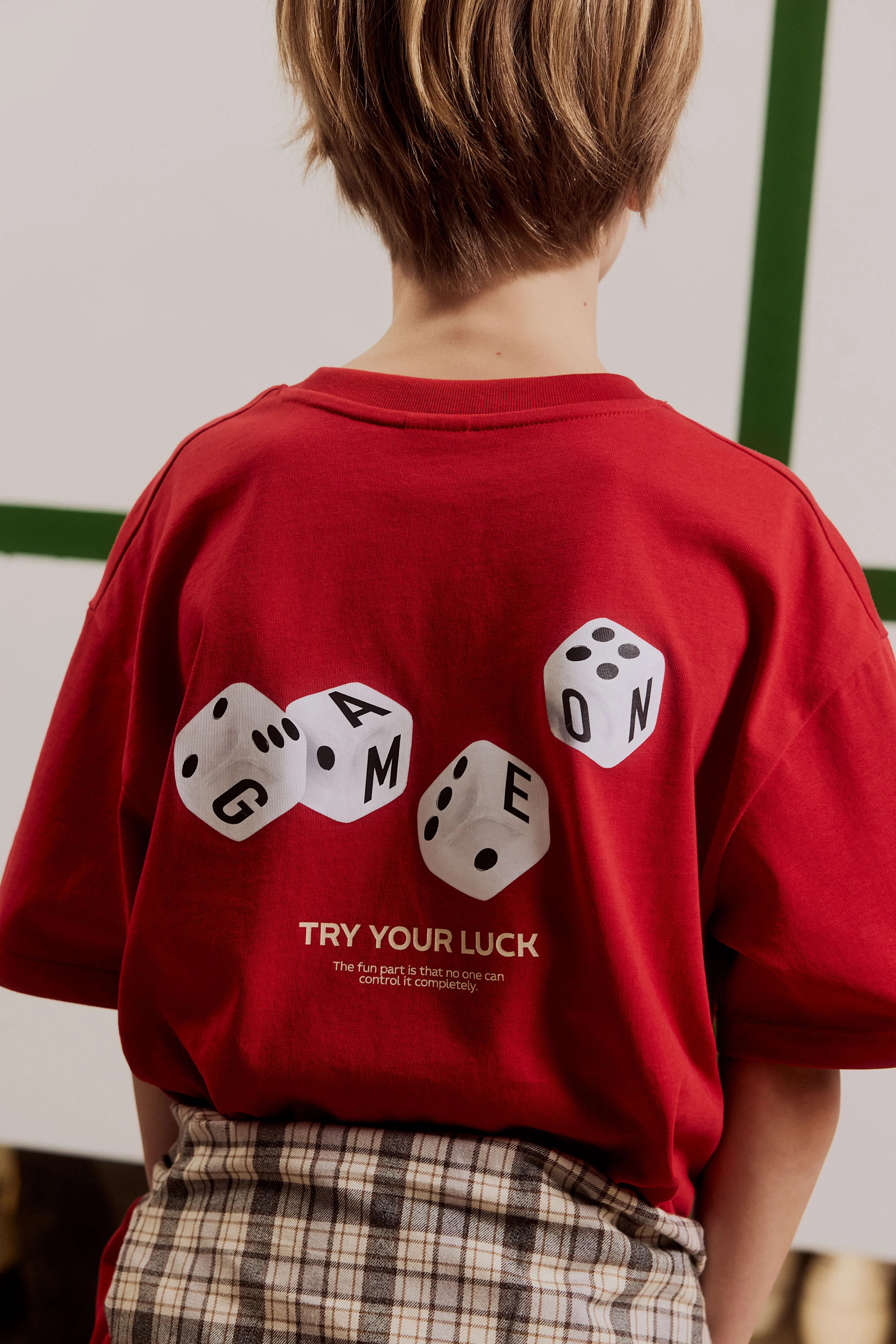 PRINT-MOTIF COTTON T-SHIRT