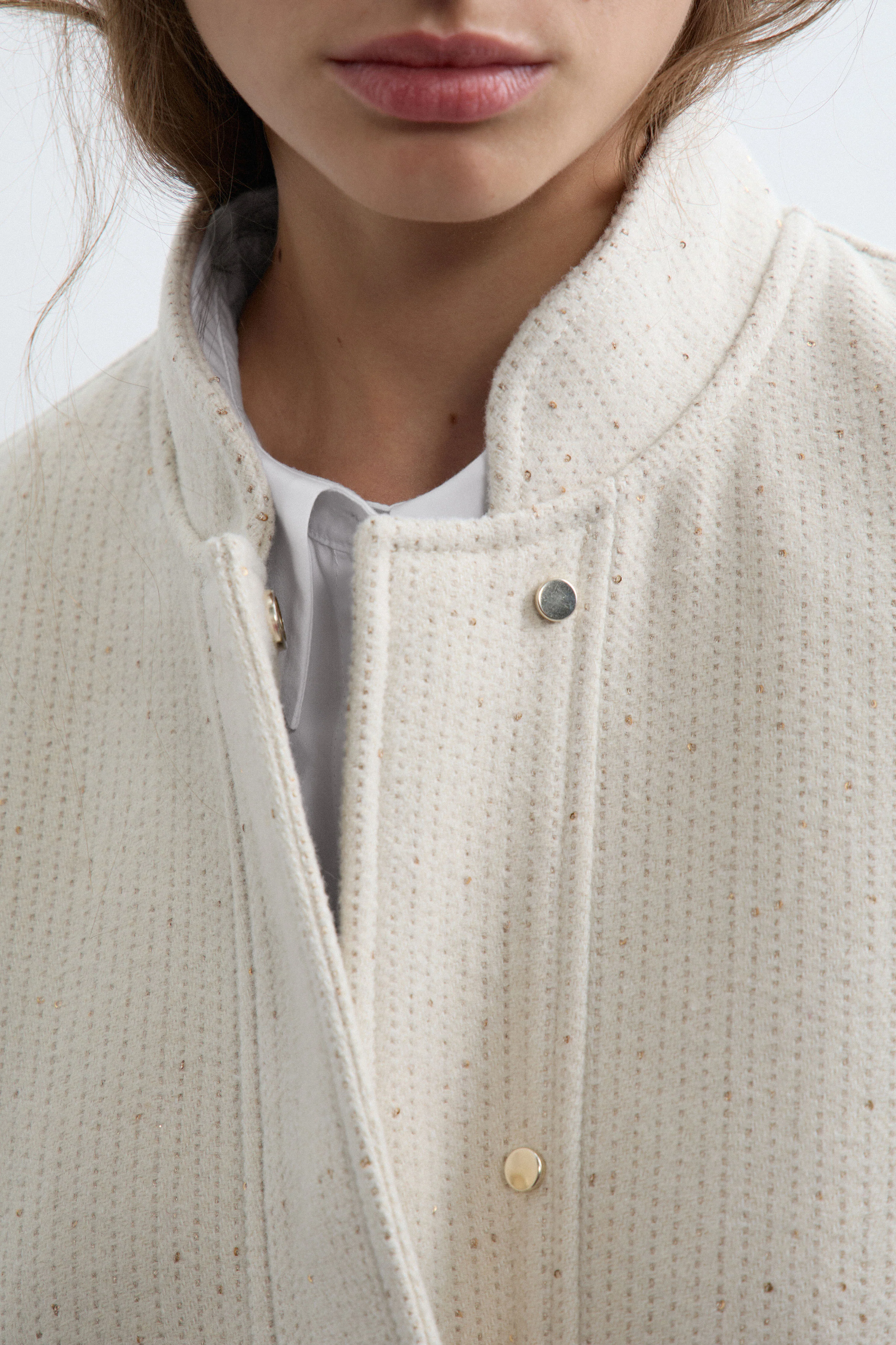SEQUINED WOOL-BLEND BOMBER JACKET - Image 3
