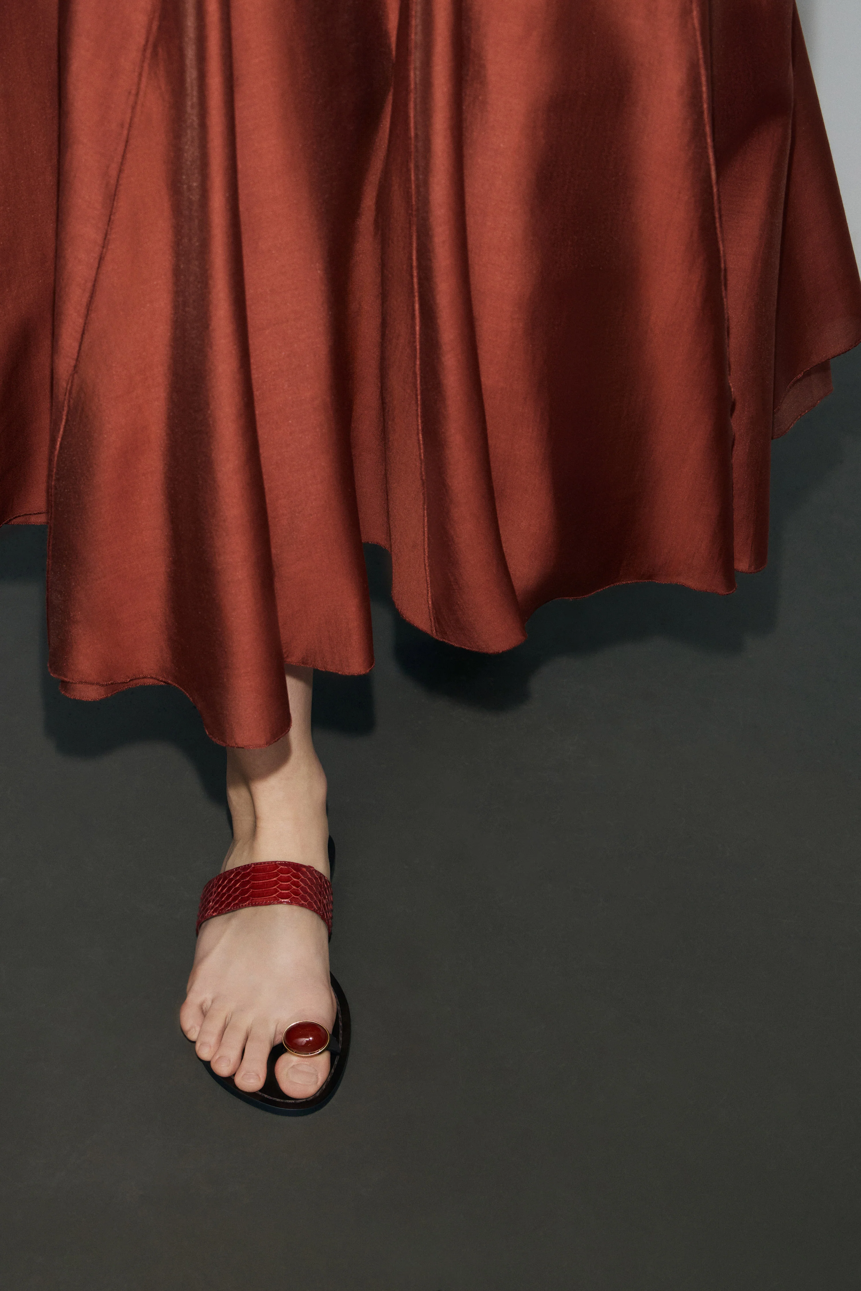 SNAKE LEATHER SANDALS - Image 3