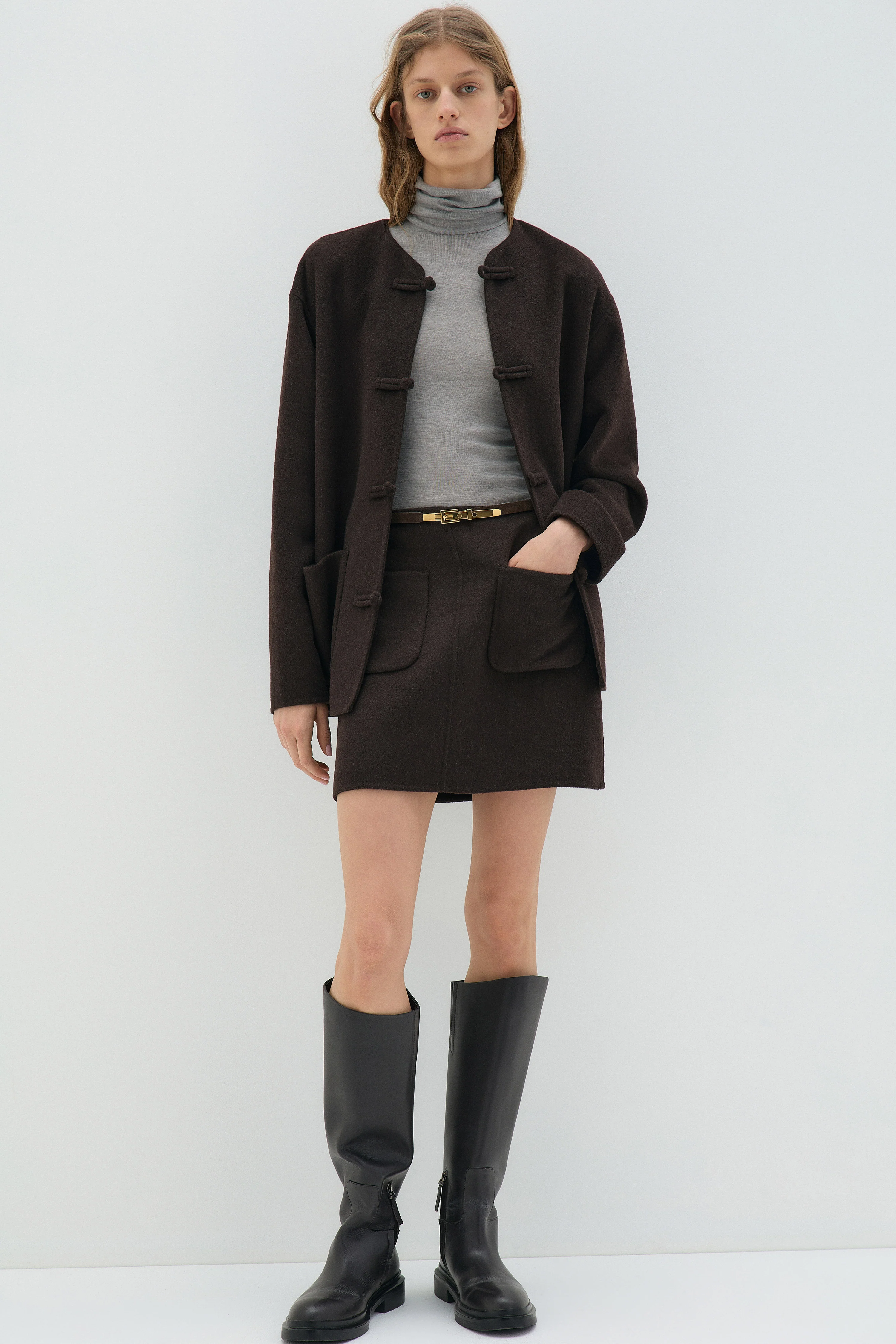 SUEDE LEATHER AND METAL BELT - Image 2