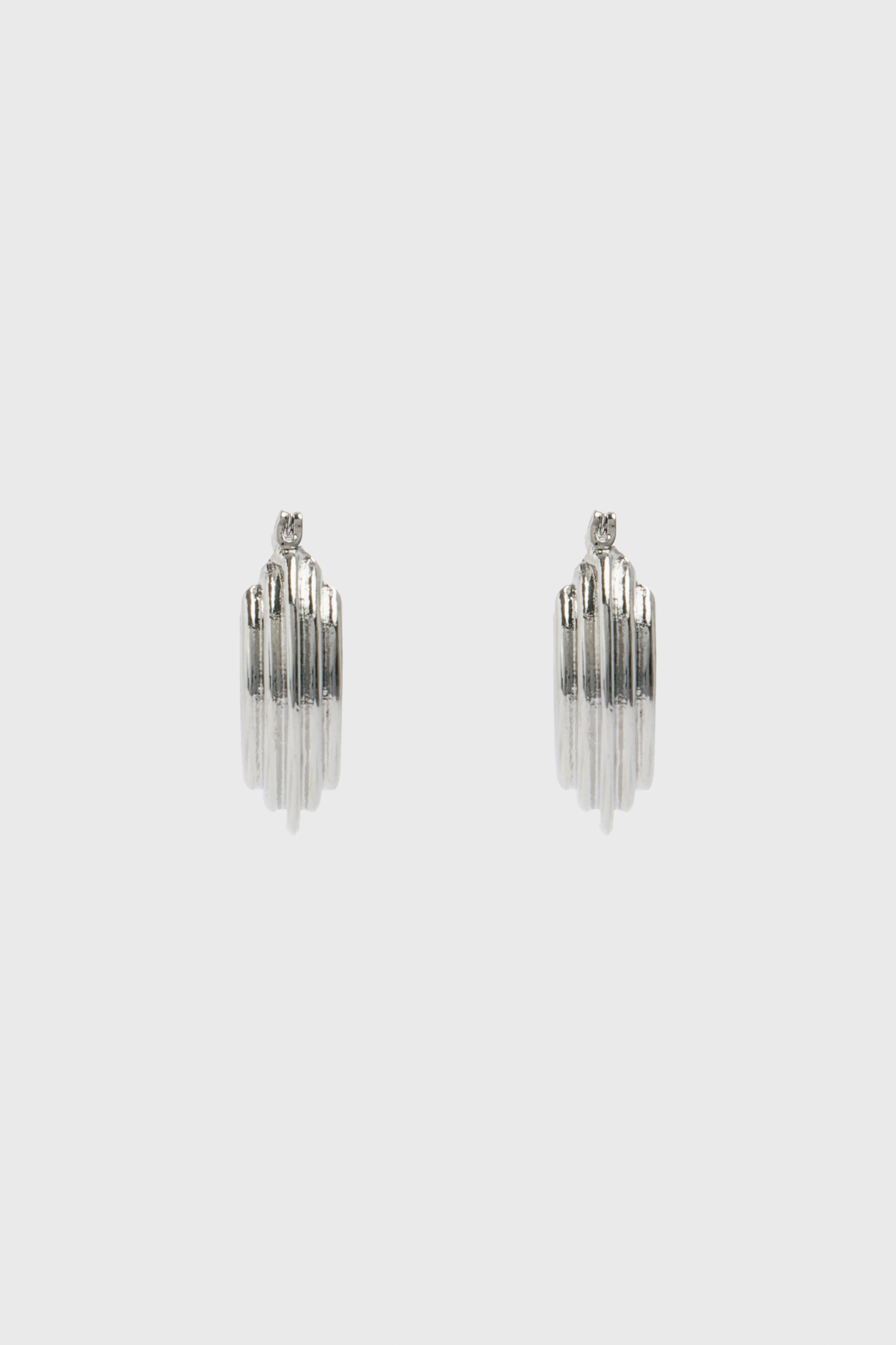 TEXTURED HOOP EARRINGS - Image 2