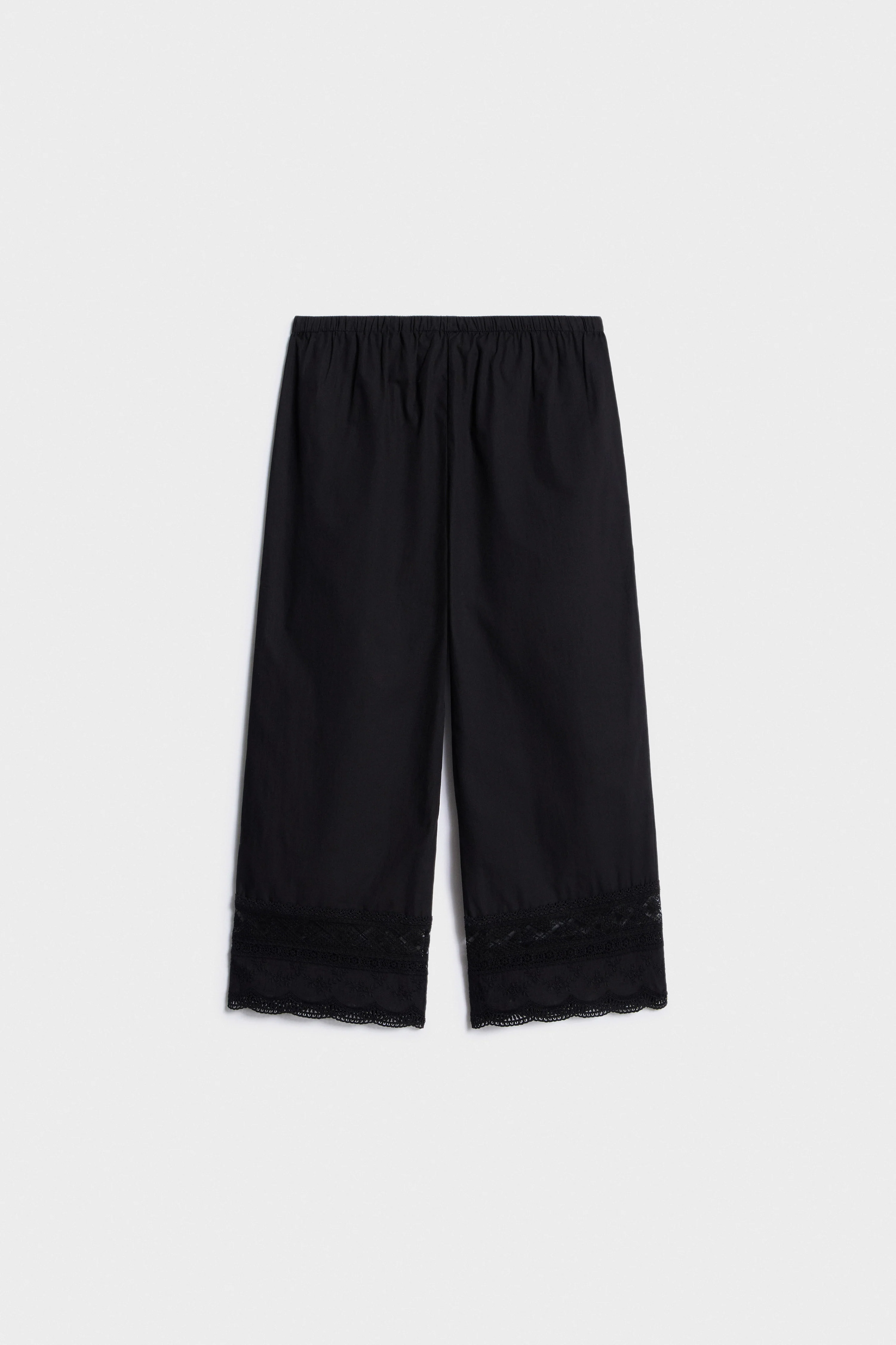 EMBROIDERY-DETAIL COTTON TROUSERS - Image 7