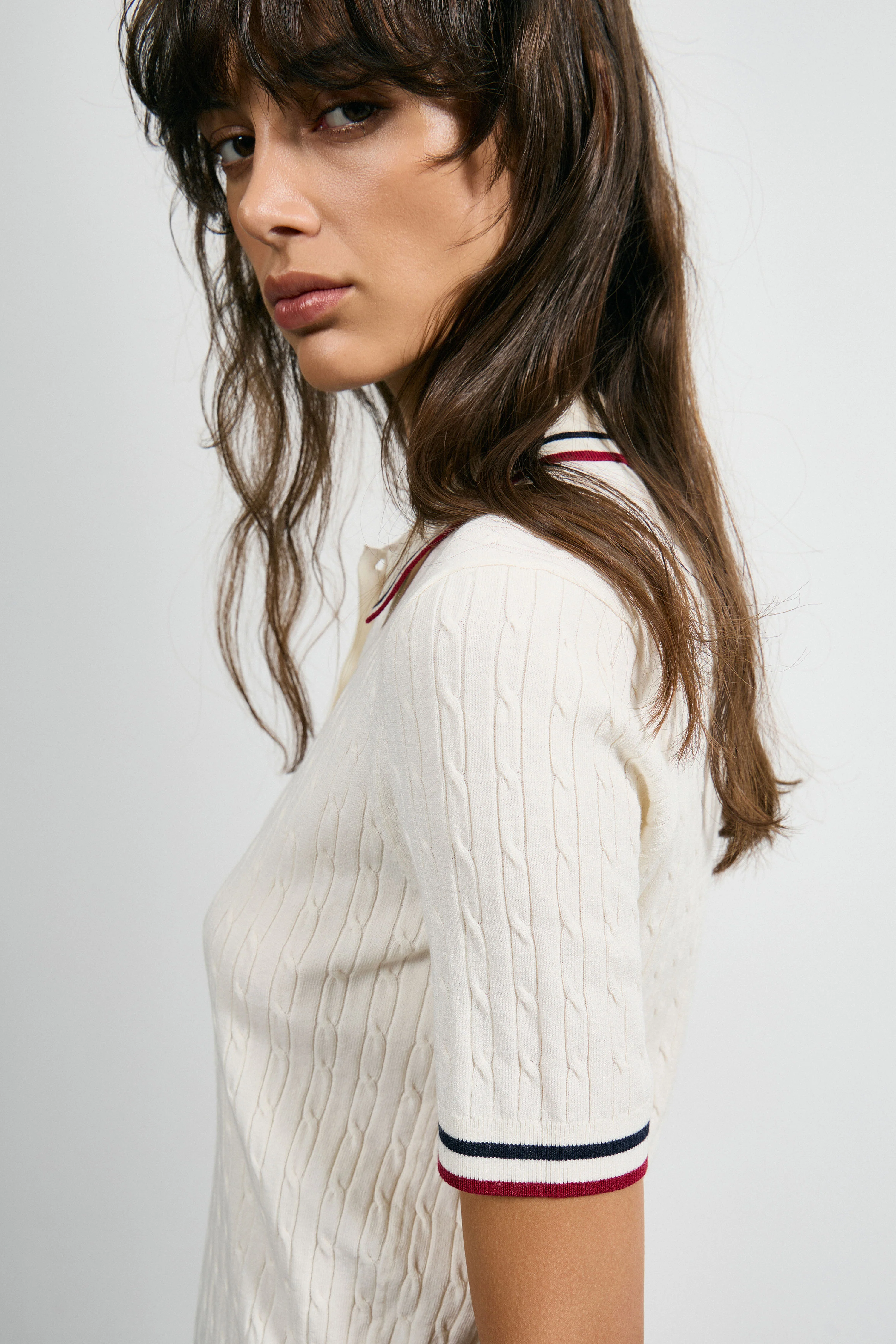 CONTRAST VISCOSE-LYOCELL KNIT SWEATER - Image 3