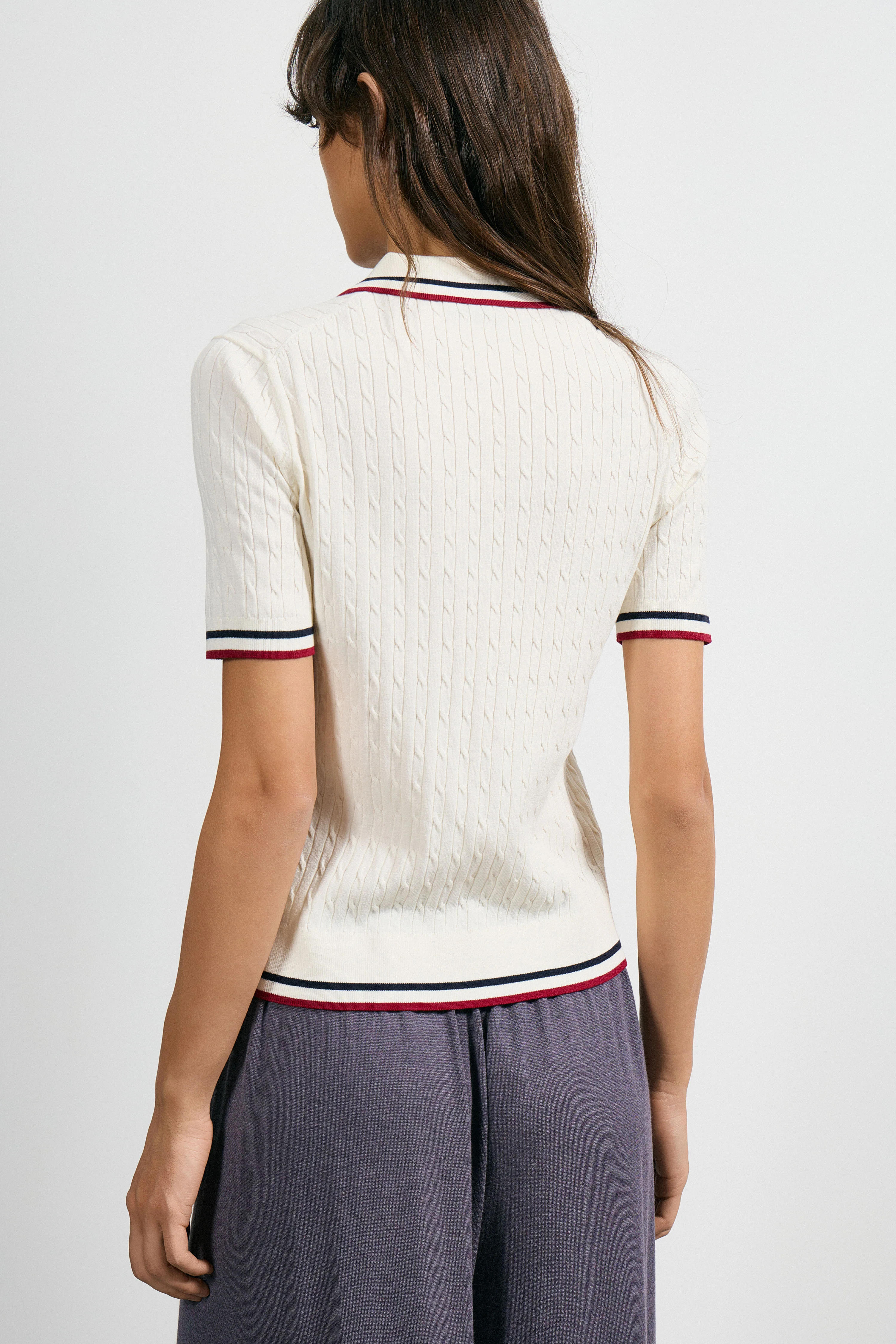 CONTRAST VISCOSE-LYOCELL KNIT SWEATER - Image 4