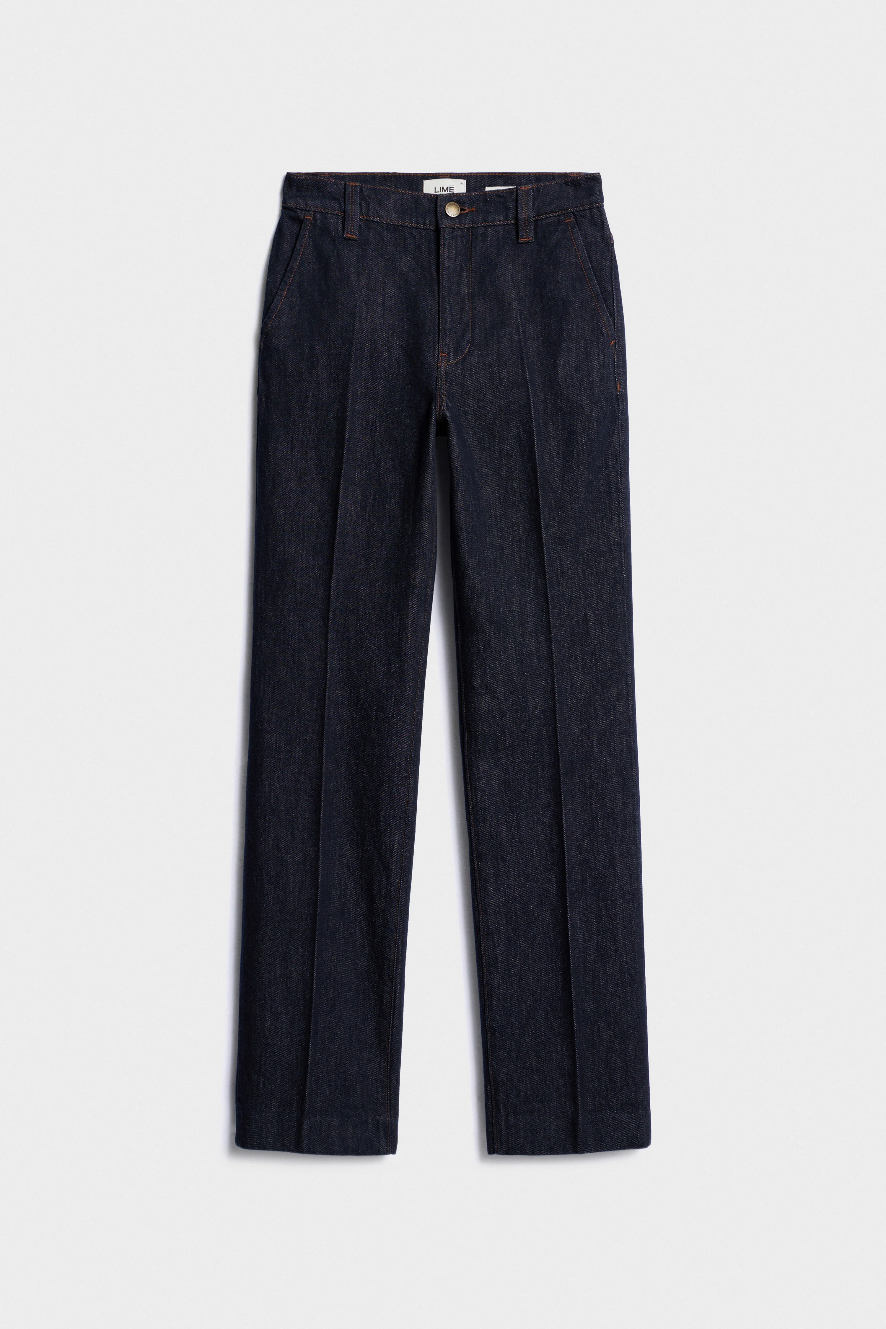 PRESSED CREASE STRAIGHT JEANS