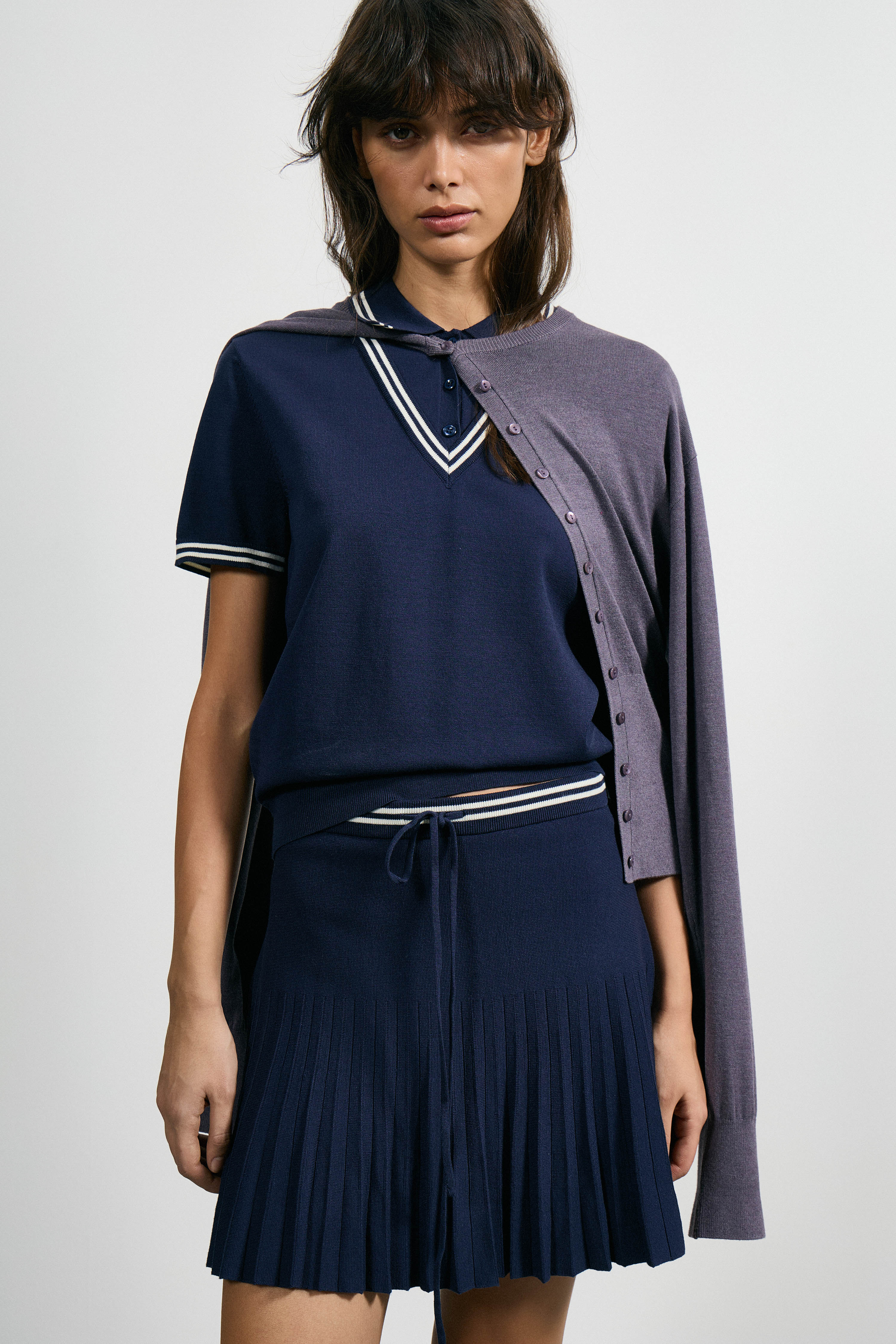 CONTRAST VISCOSE-LYOCELL KNIT SWEATER - Image 3