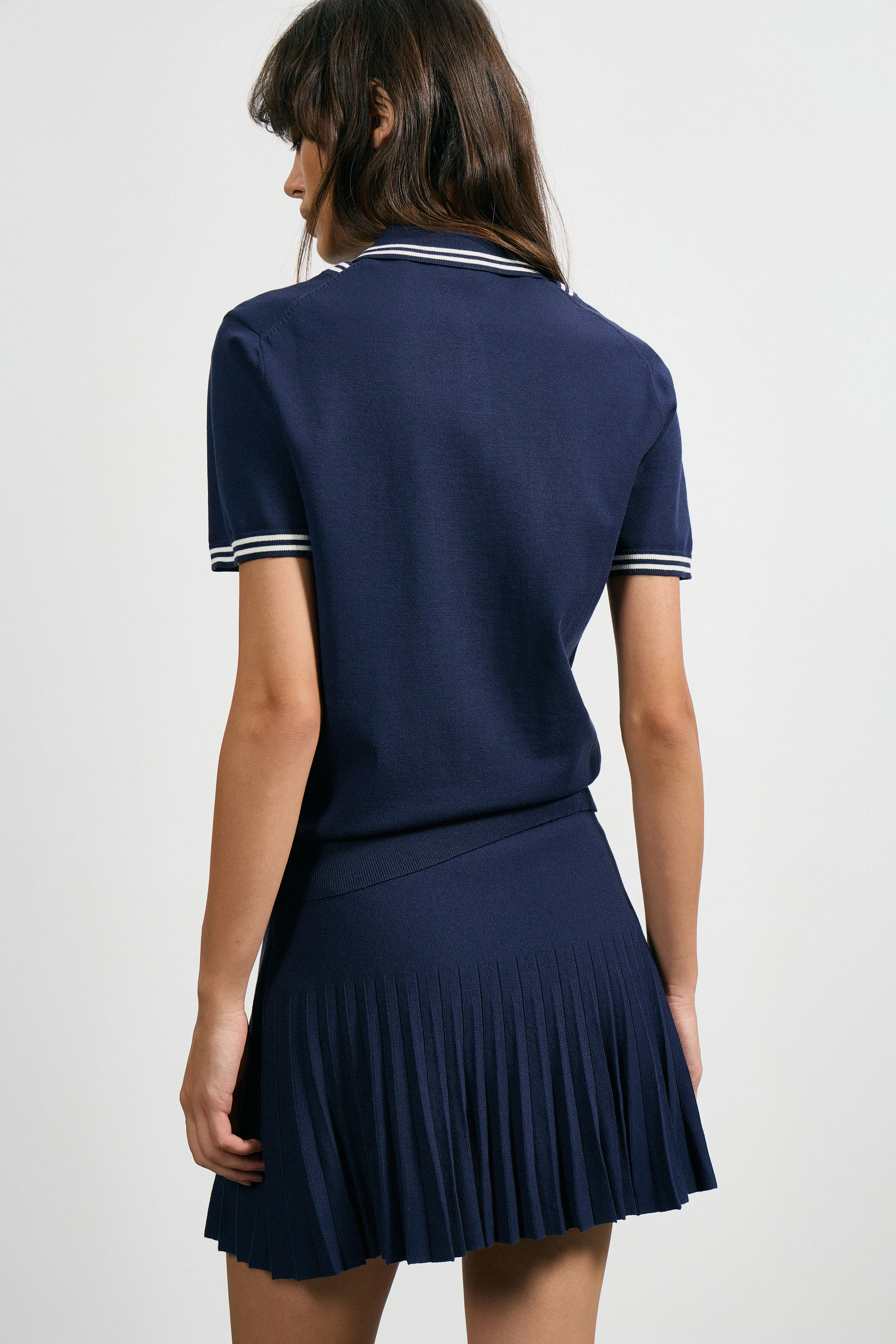 PLEATED VISCOSE-LYOCELL KNIT SKIRT - Image 3