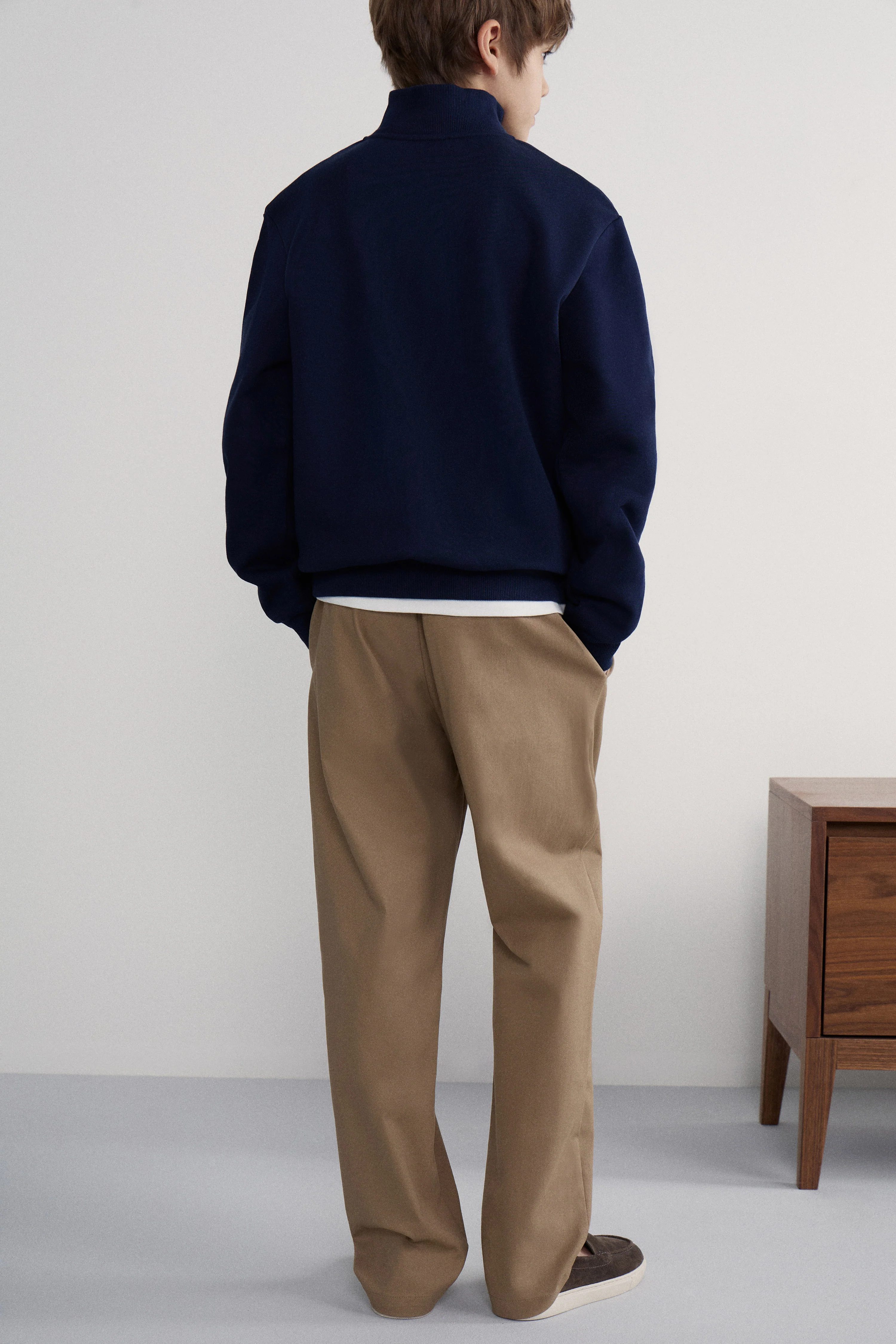 STRAIGHT-FIT COTTON TROUSERS - Image 3
