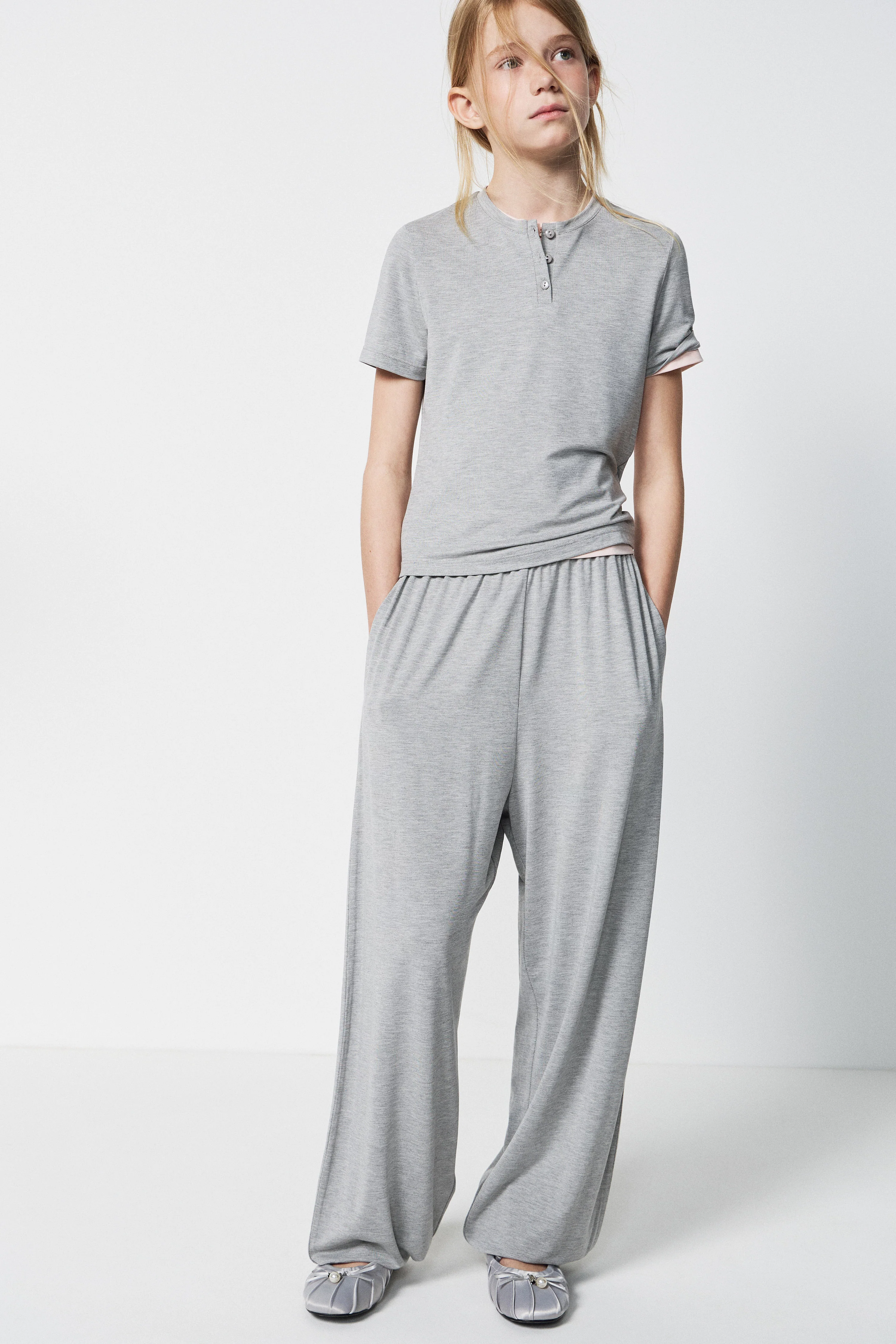 BUTTONED VISCOSE T-SHIRT - Image 3