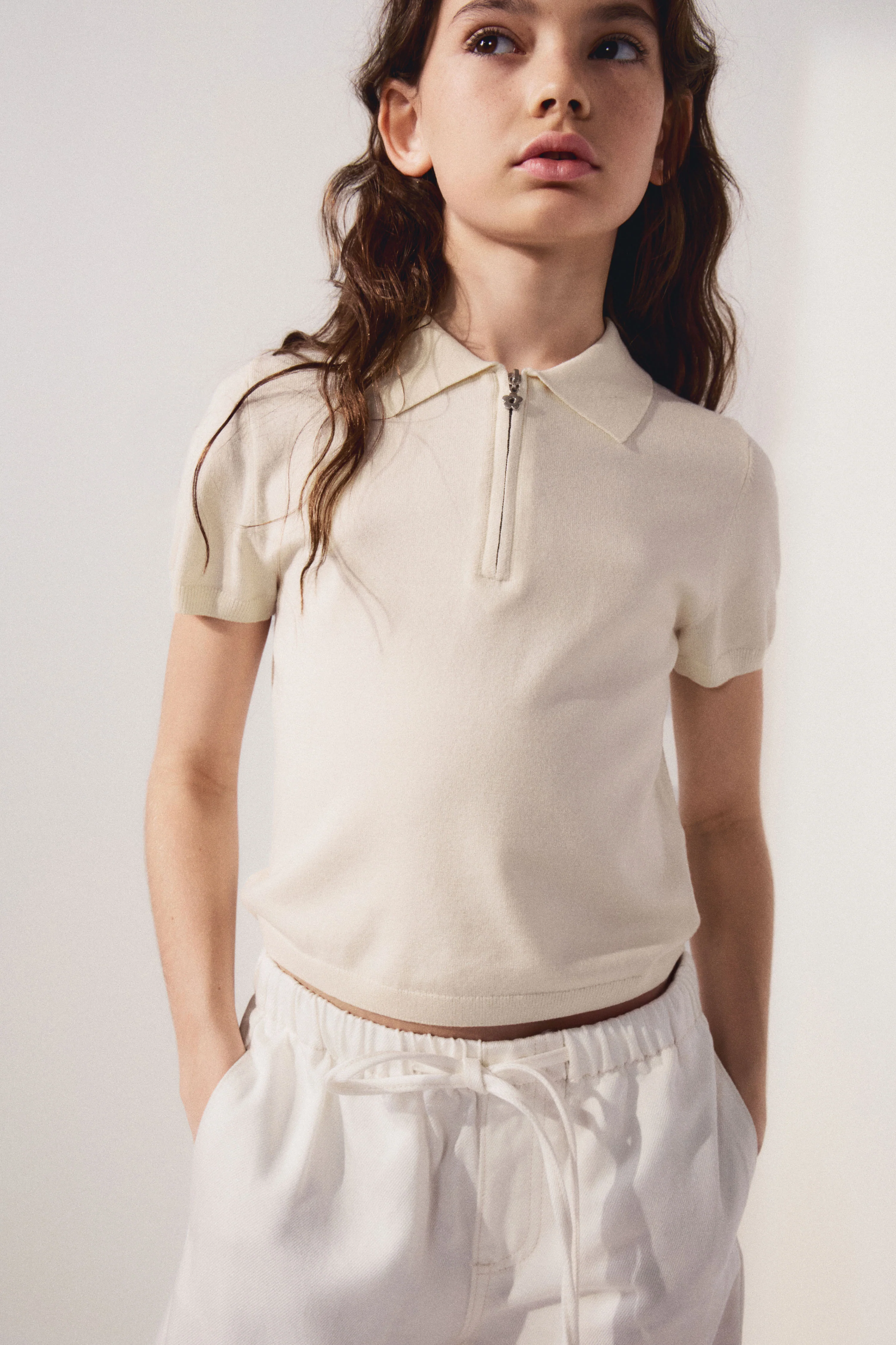 FINE-KNIT VISCOSE POLO - Image 2