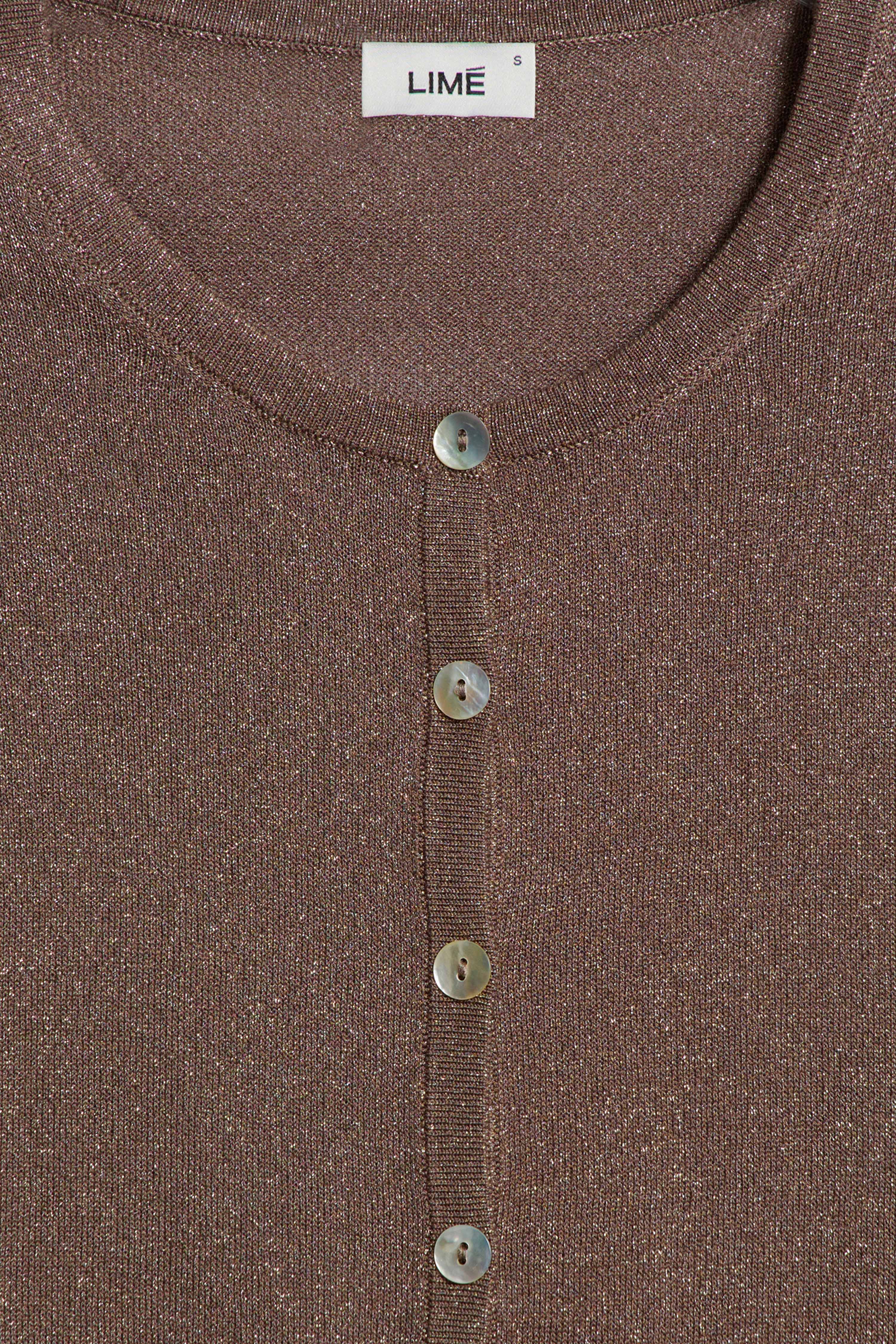KNITTED LYOCELL METALLIC CARDIGAN - Image 8