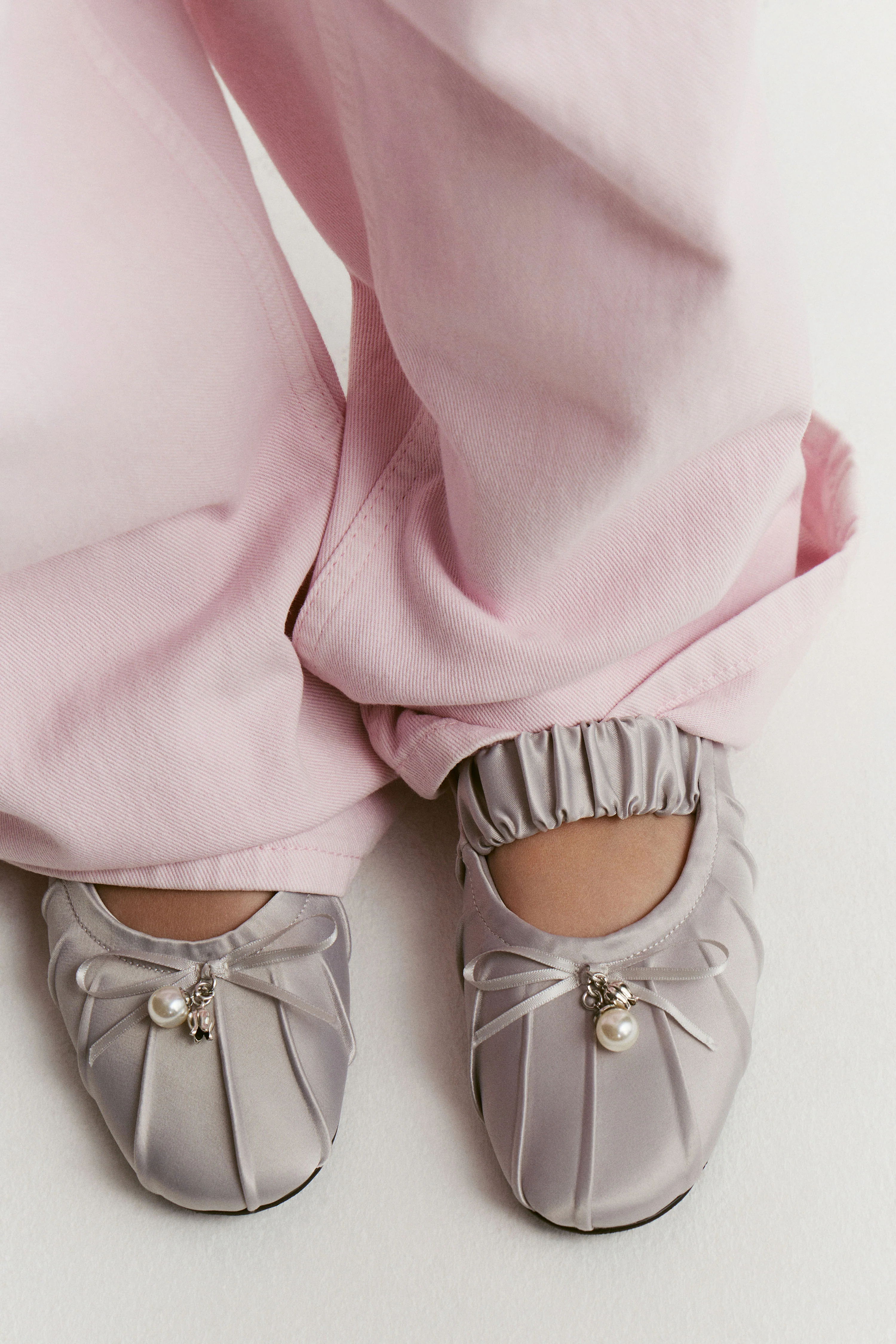 SATIN BALLET FLATS - Image 2