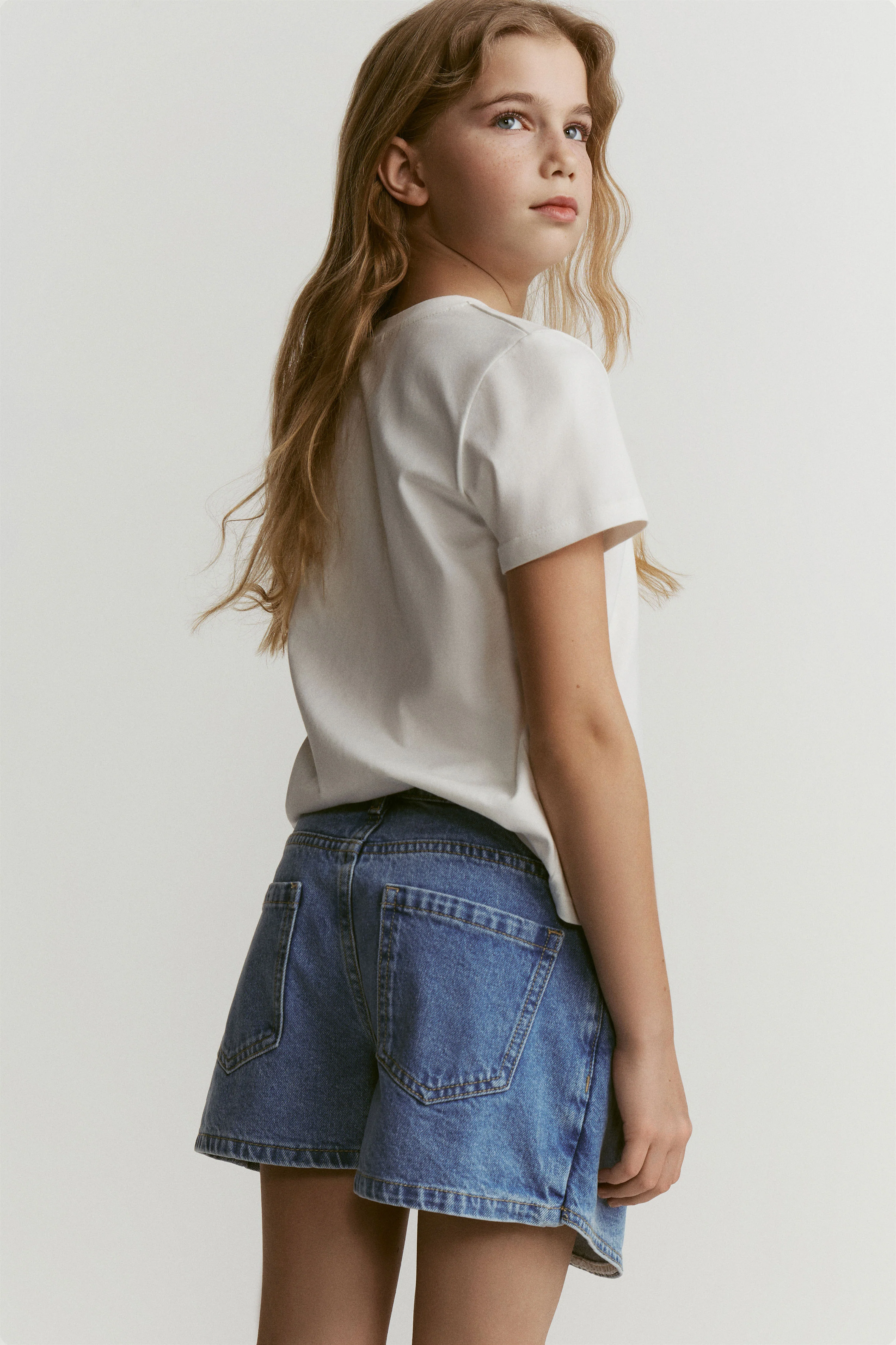 WRAPOVER DENIM SKORT - Image 2
