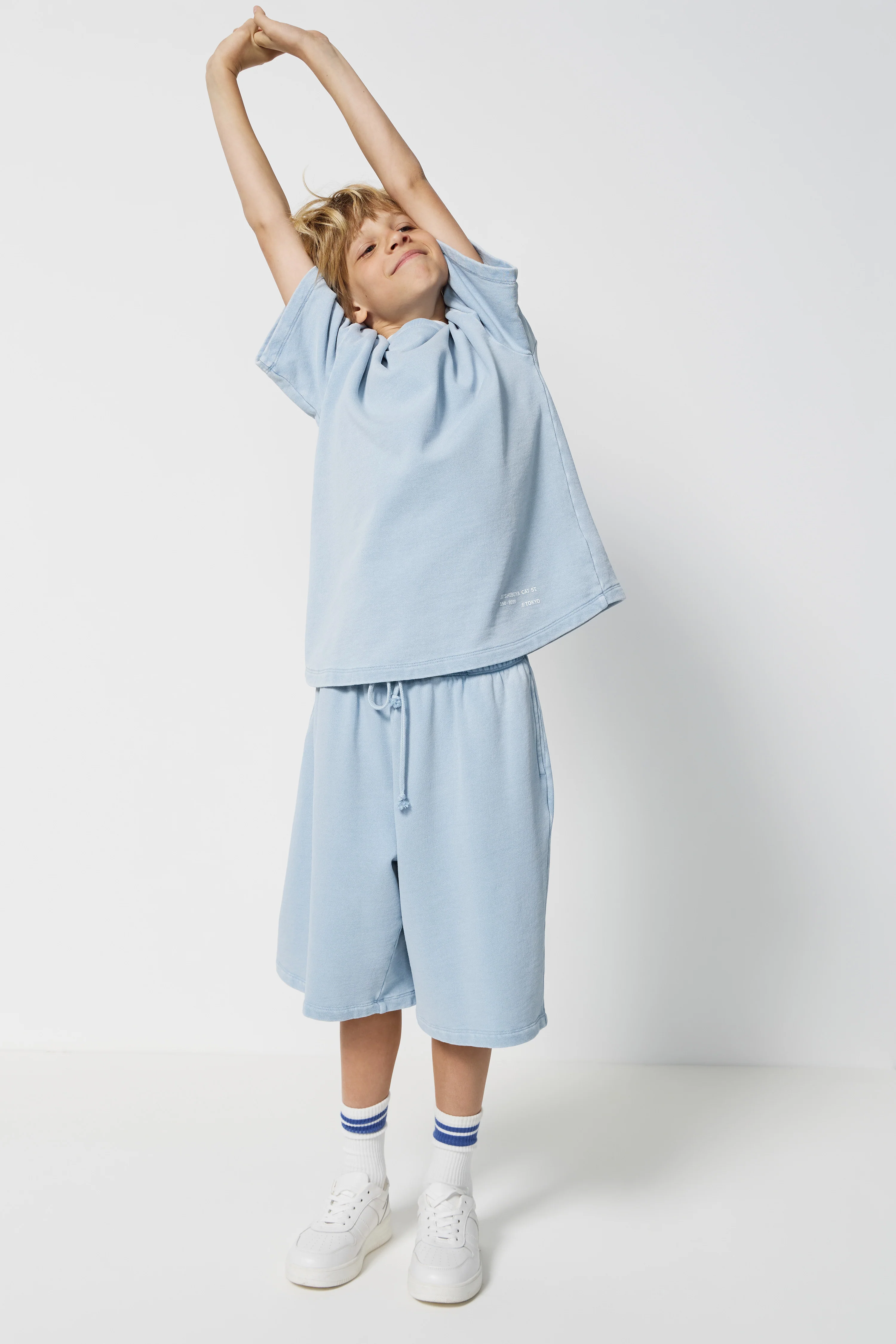GARMENT DYE COTTON SWEATSHORTS
