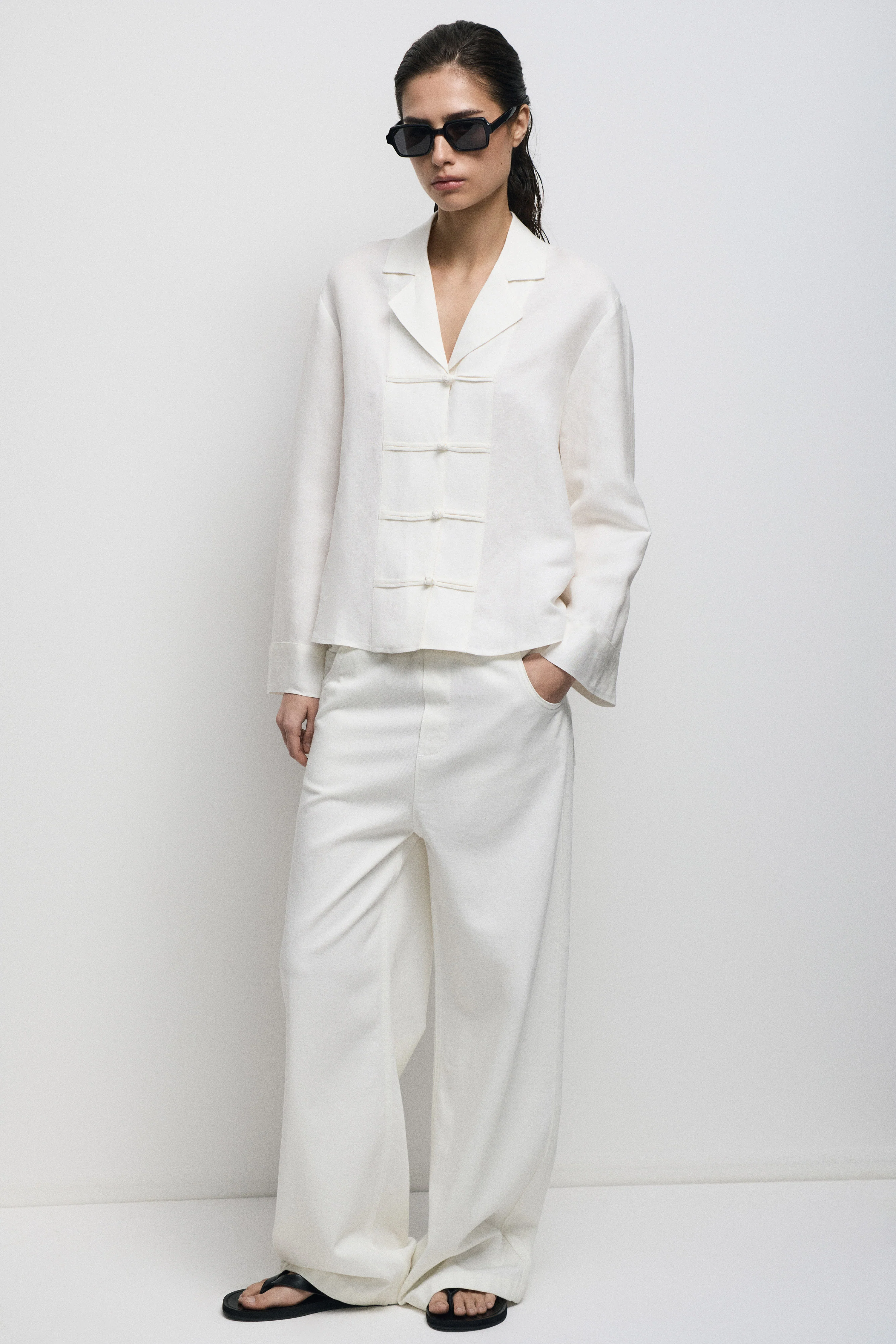 LINEN ORIENTAL-STYLE QIPAO SHIRT - Image 2