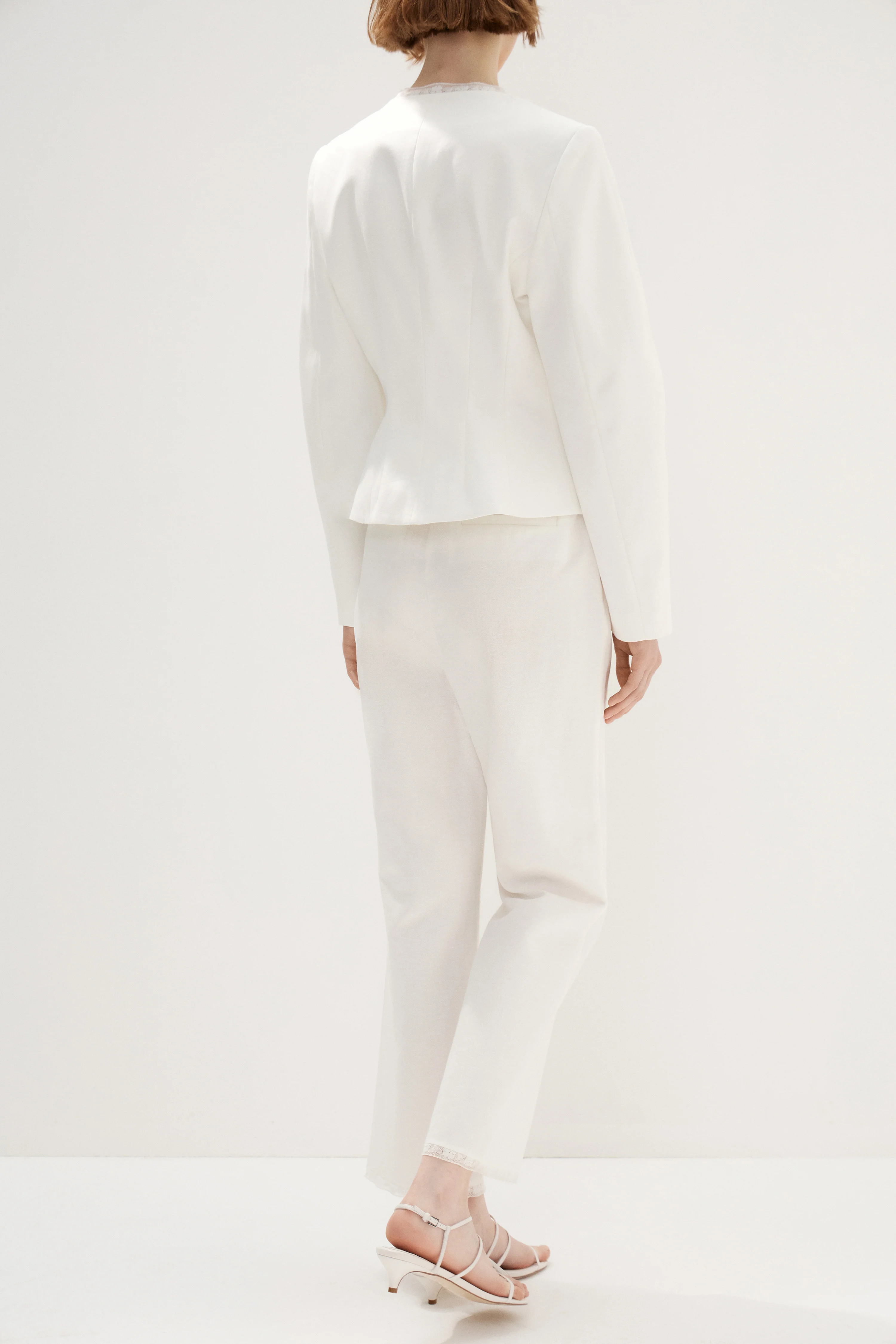 LACE-TRIMMED COTTON-LINEN BLAZER - Image 4