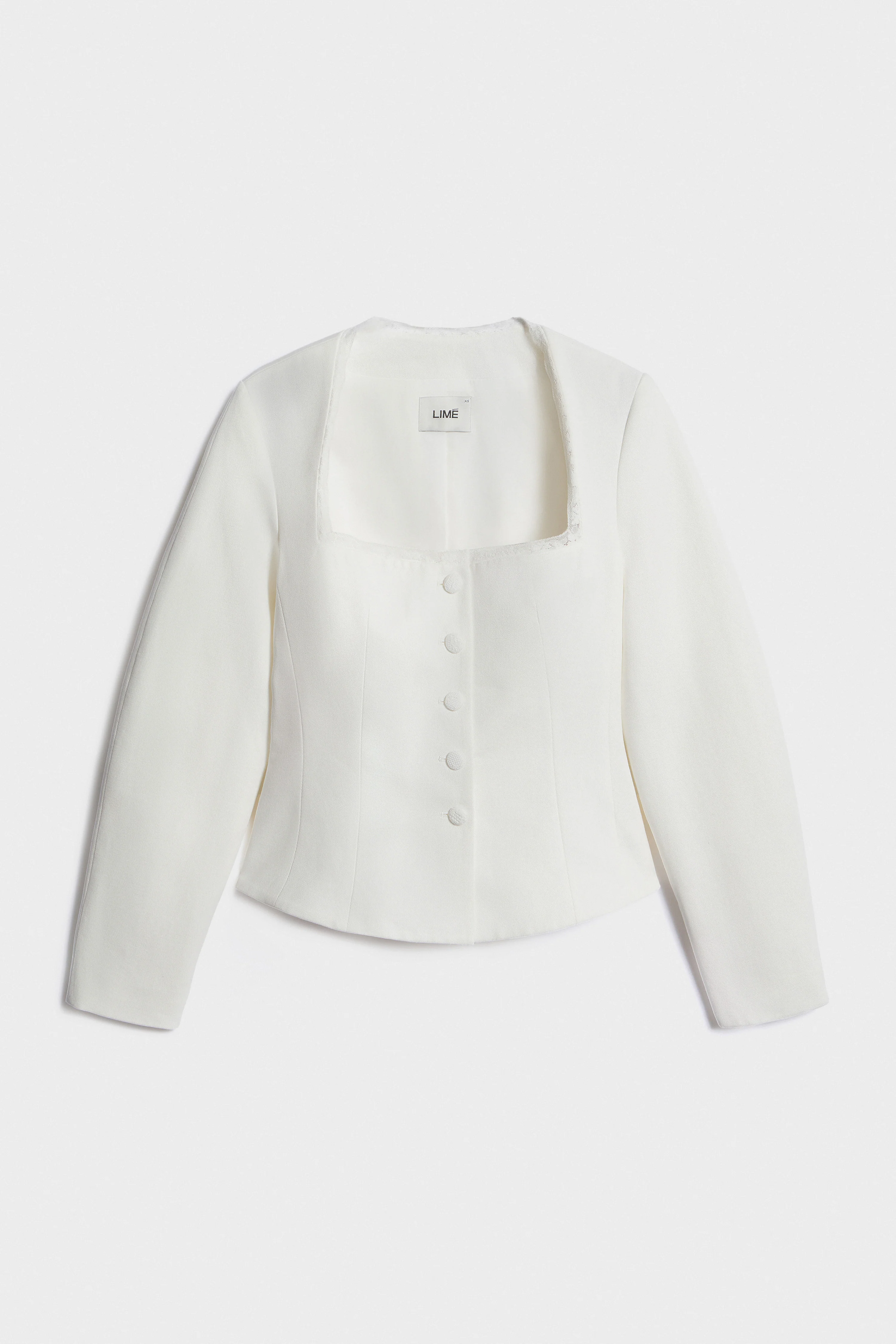 LACE-TRIMMED COTTON-LINEN BLAZER - Image 5