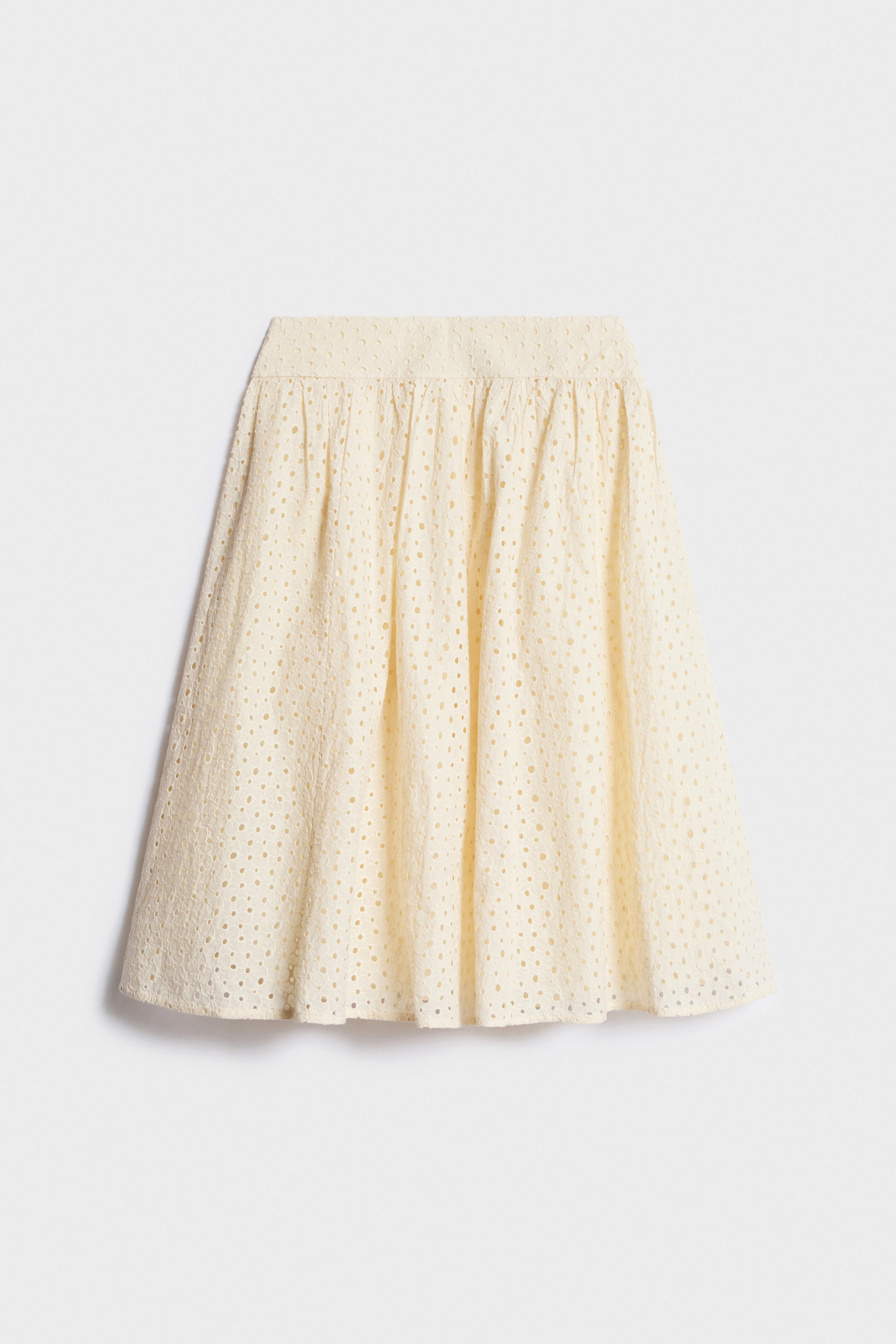 BRODERIE ANGLAISE EMBROIDERY COTTON SKIRT